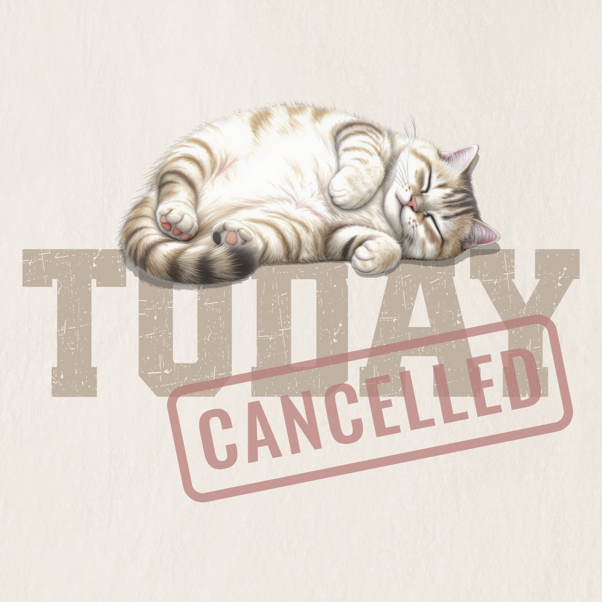 Line Art Today is Cancelled Cat Graphic Comfort Colors T-Shirt in Ivory-T-Shirt-Fetch N Found