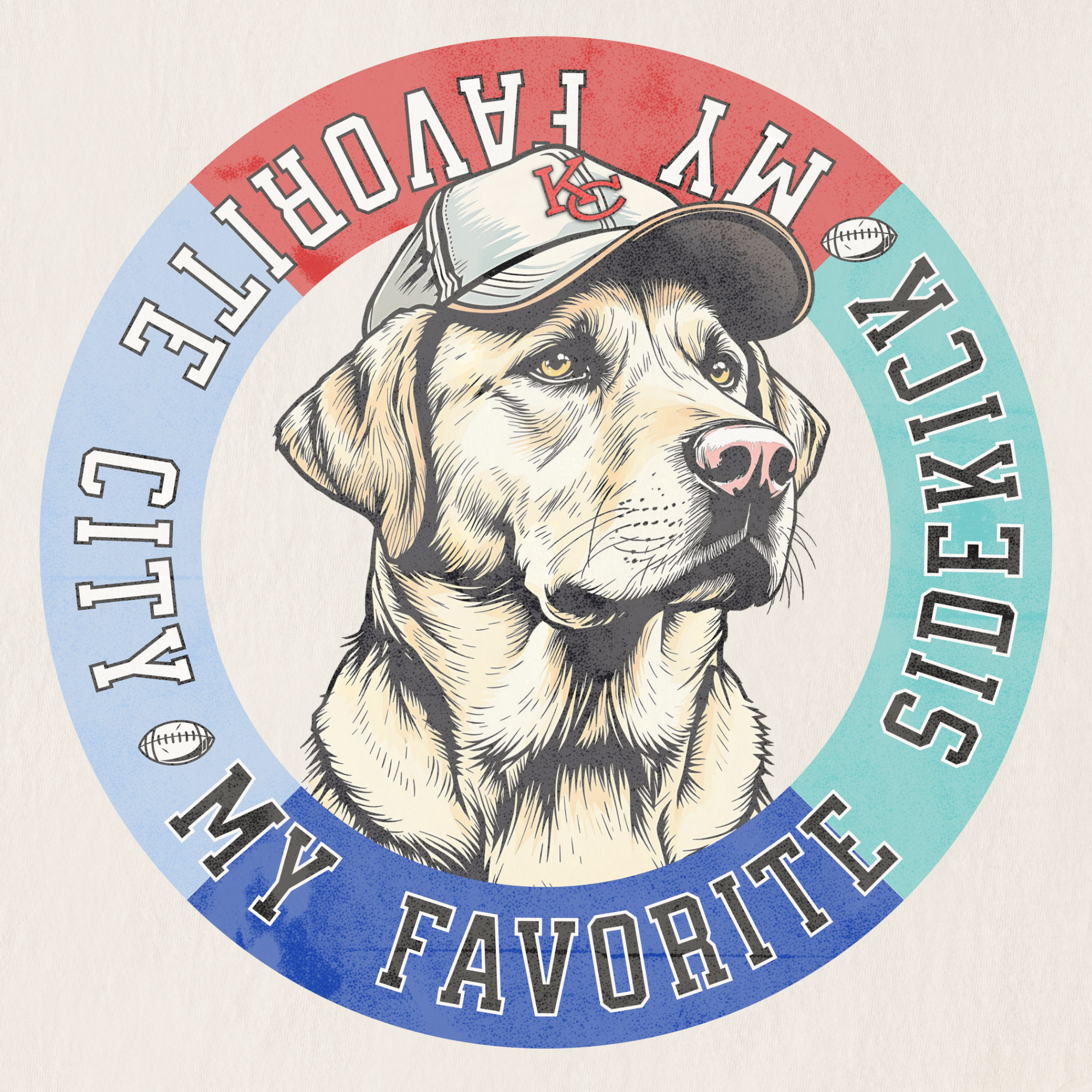 Vintage Laborador KC Pride Dog Graphic Comfort Colors T-Shirt in Ivory