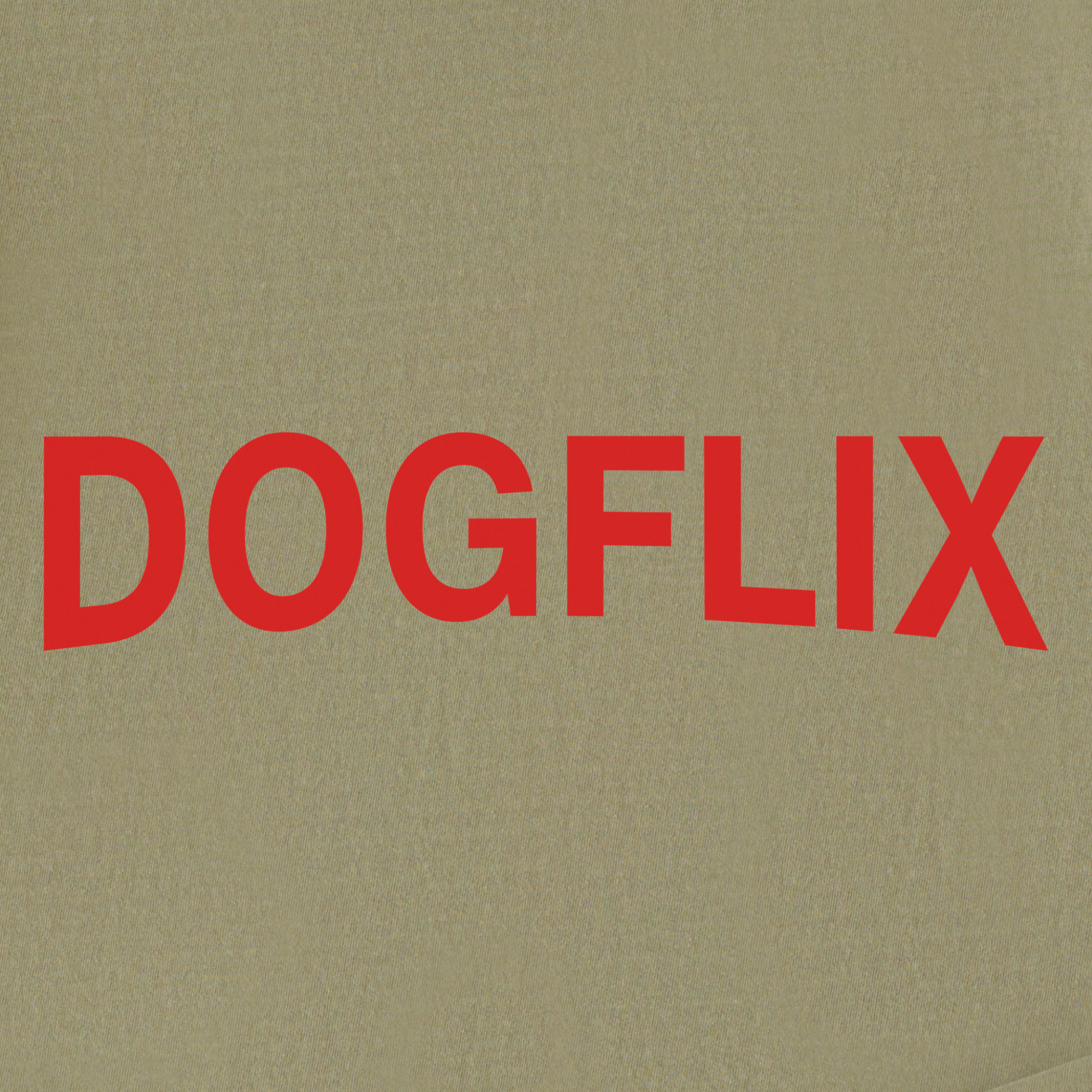 Modern DOGFLIX Dog Graphic Comfort Colors T-Shirt in Khaki