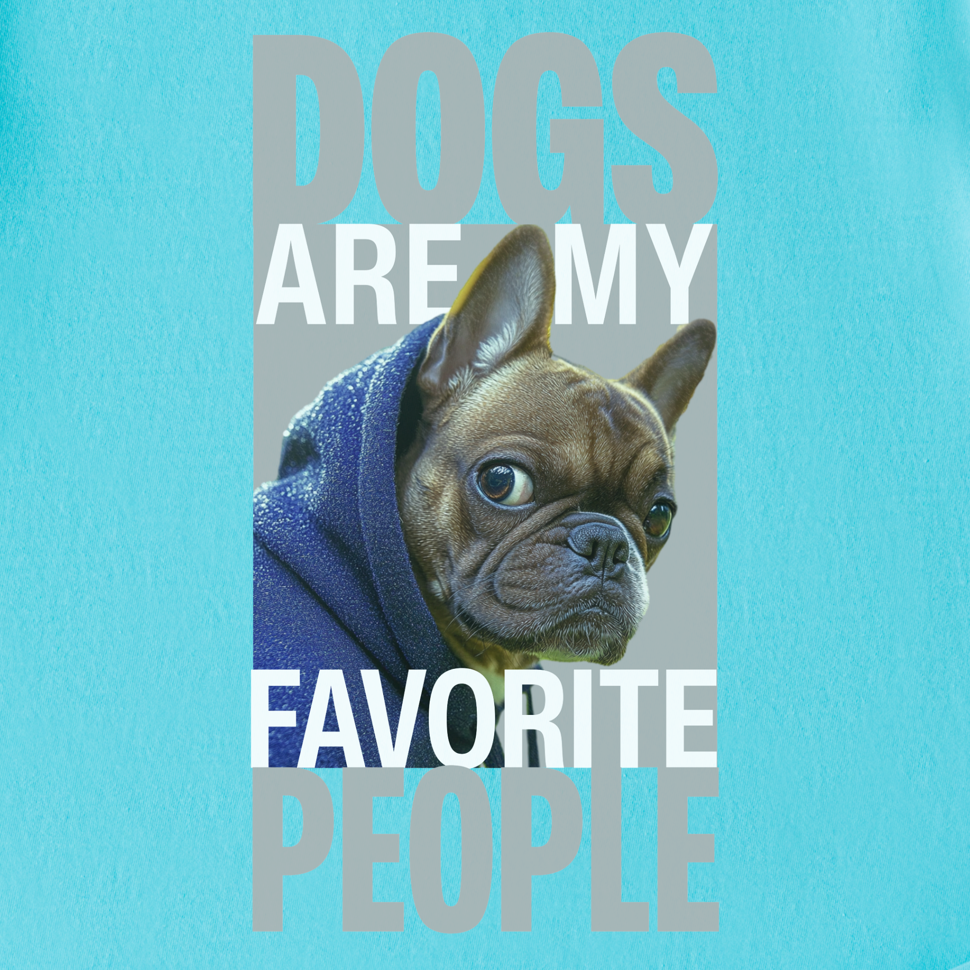 Modern Dogs Are My Favorite People Dog Graphic Comfort Colors T-Shirt in Lagoon Blue