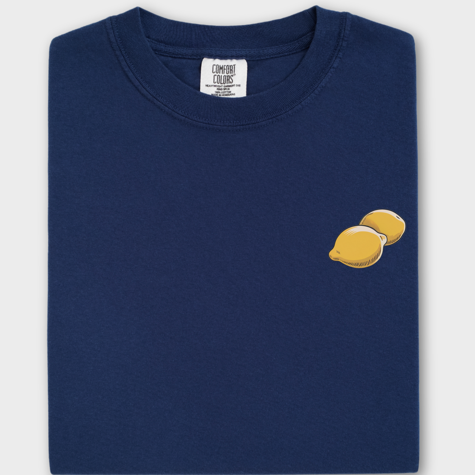 Vintage Lemon Squeezy Cat Graphic Comfort Colors Premium T-Shirt in True Navy-Fetch N Found