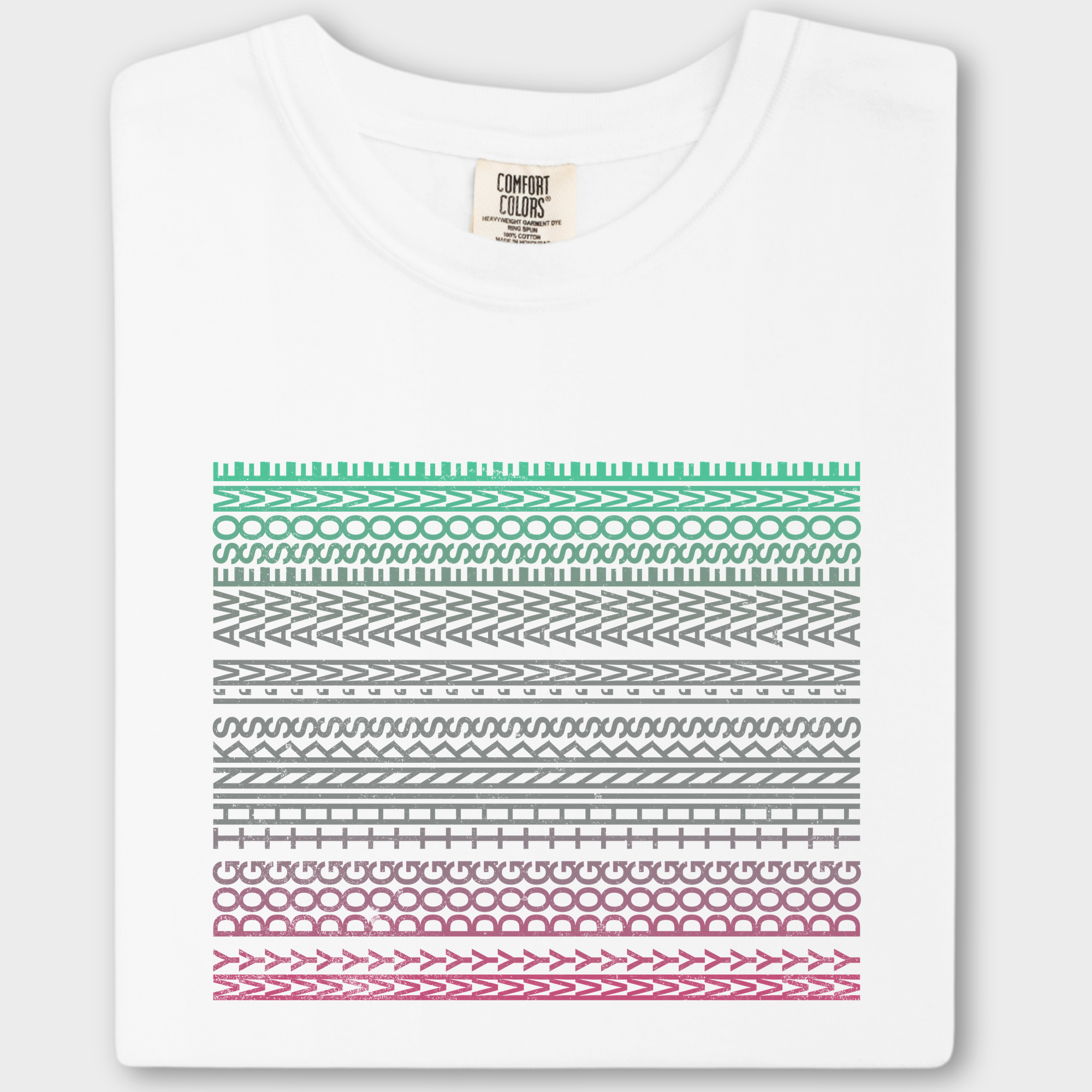 Pixelated My Dog Thinks Im Awesome Secret Message Dog Text Comfort Colors T-Shirt in White-T-Shirt-White-Fetch N Found