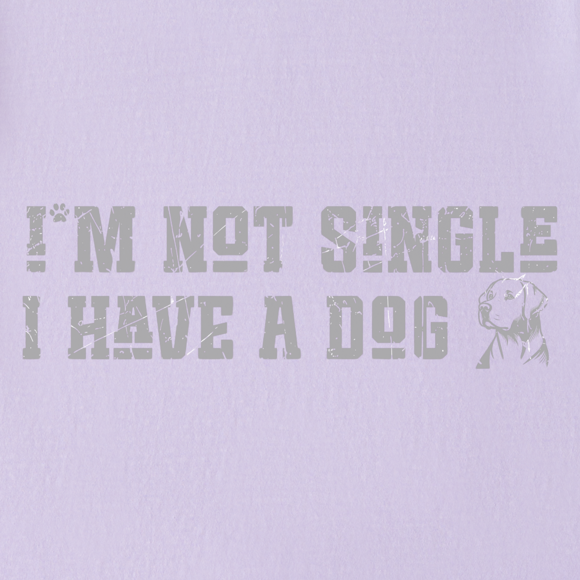 Retro I'm Not Single Dog Minimalist Comfort Colors T-Shirt in Orchid