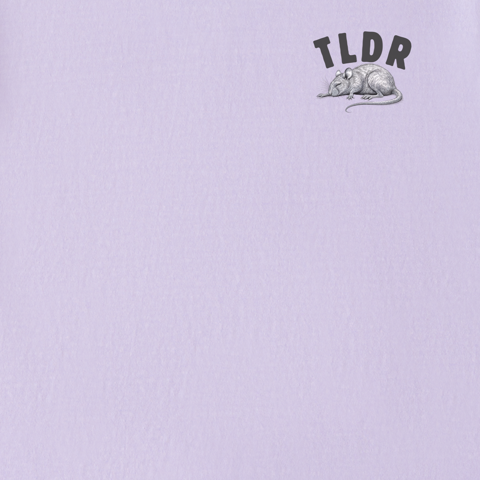 Line Art Too Long Didnt Read TLDR Cat plus Mouse Cat Graphic Comfort Colors T-Shirt in Orchid-T-Shirt-Fetch N Found