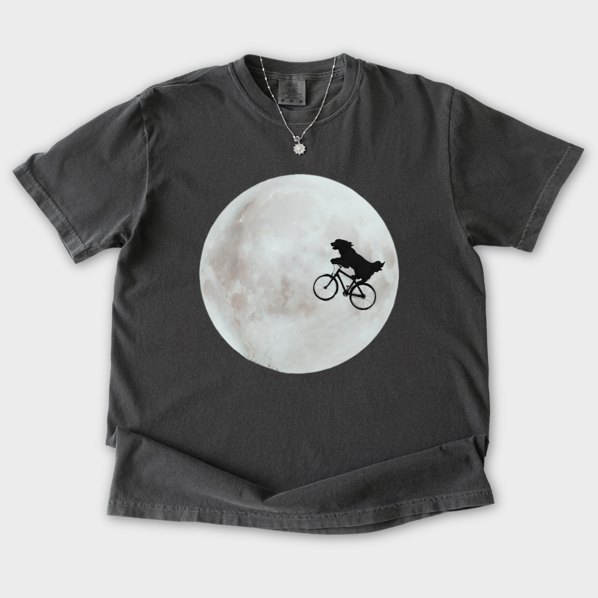 Retro Dog Phone Home Dog Minimalist Comfort Colors T-Shirt in Pepper