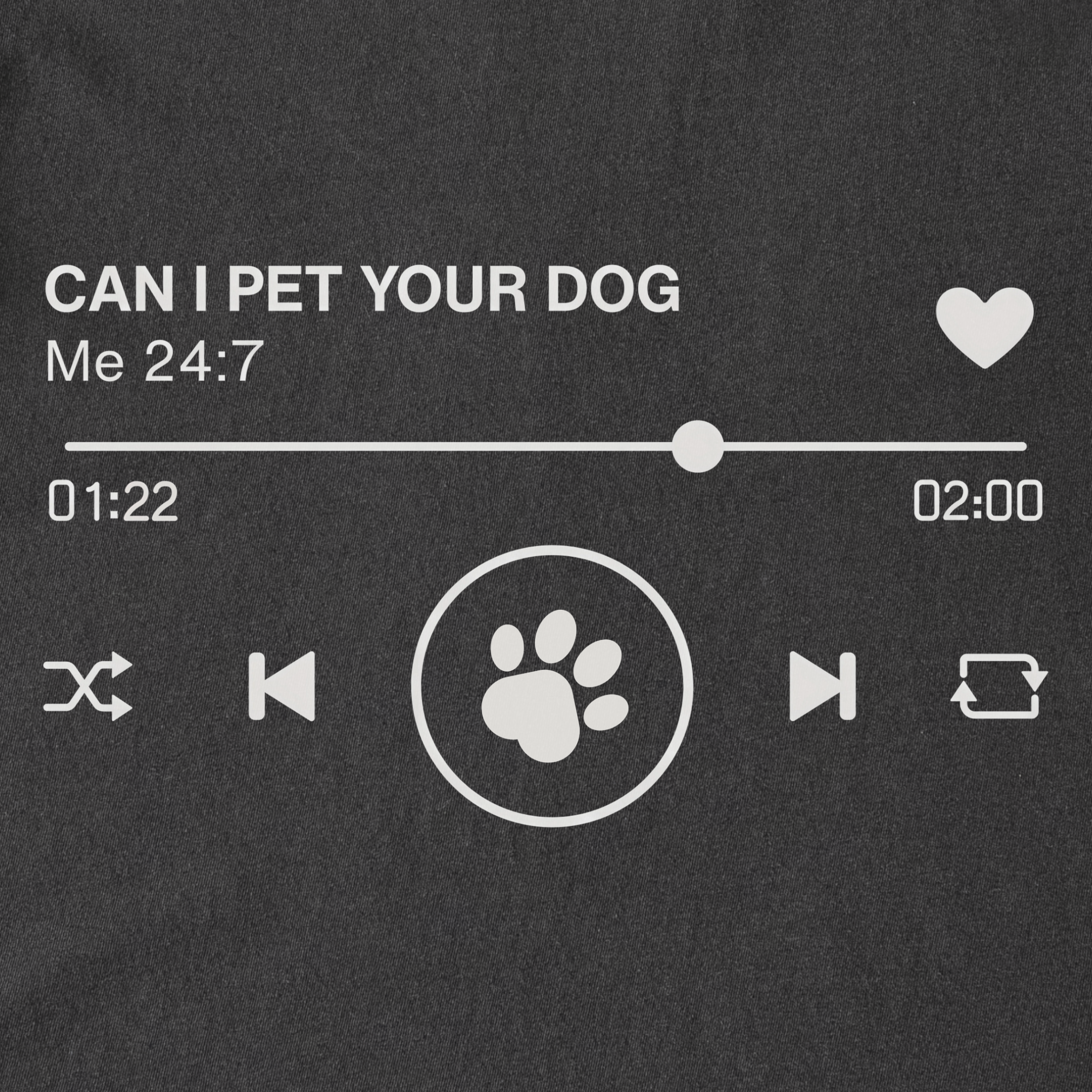 Minimalist Can I Pet Your Dog Digital Player Dog Graphic Comfort Colors T-Shirt in Pepper-T-Shirt-Fetch N Found