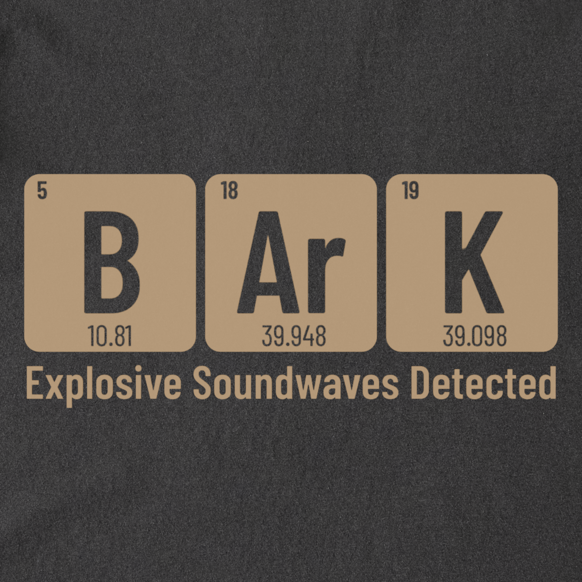 Modern Bark Dog Text Comfort Colors T-Shirt in Pepper