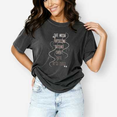 Comfort Colors® Dog Mom Needs Coffee Sarcastic Tee - (Pepper)