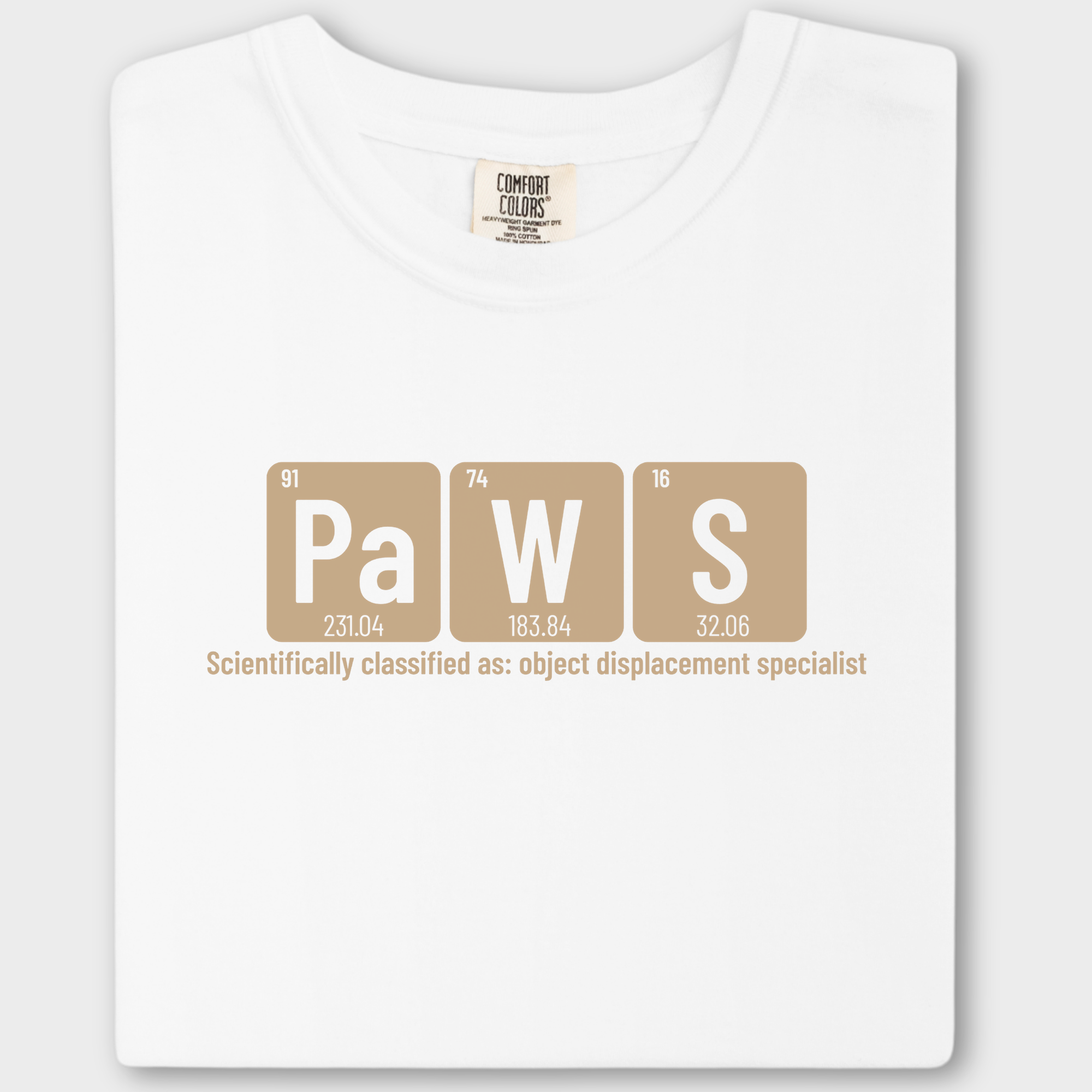 Vintage Paws Cat Graphic Comfort Colors T-Shirt in White-Fetch N Found
