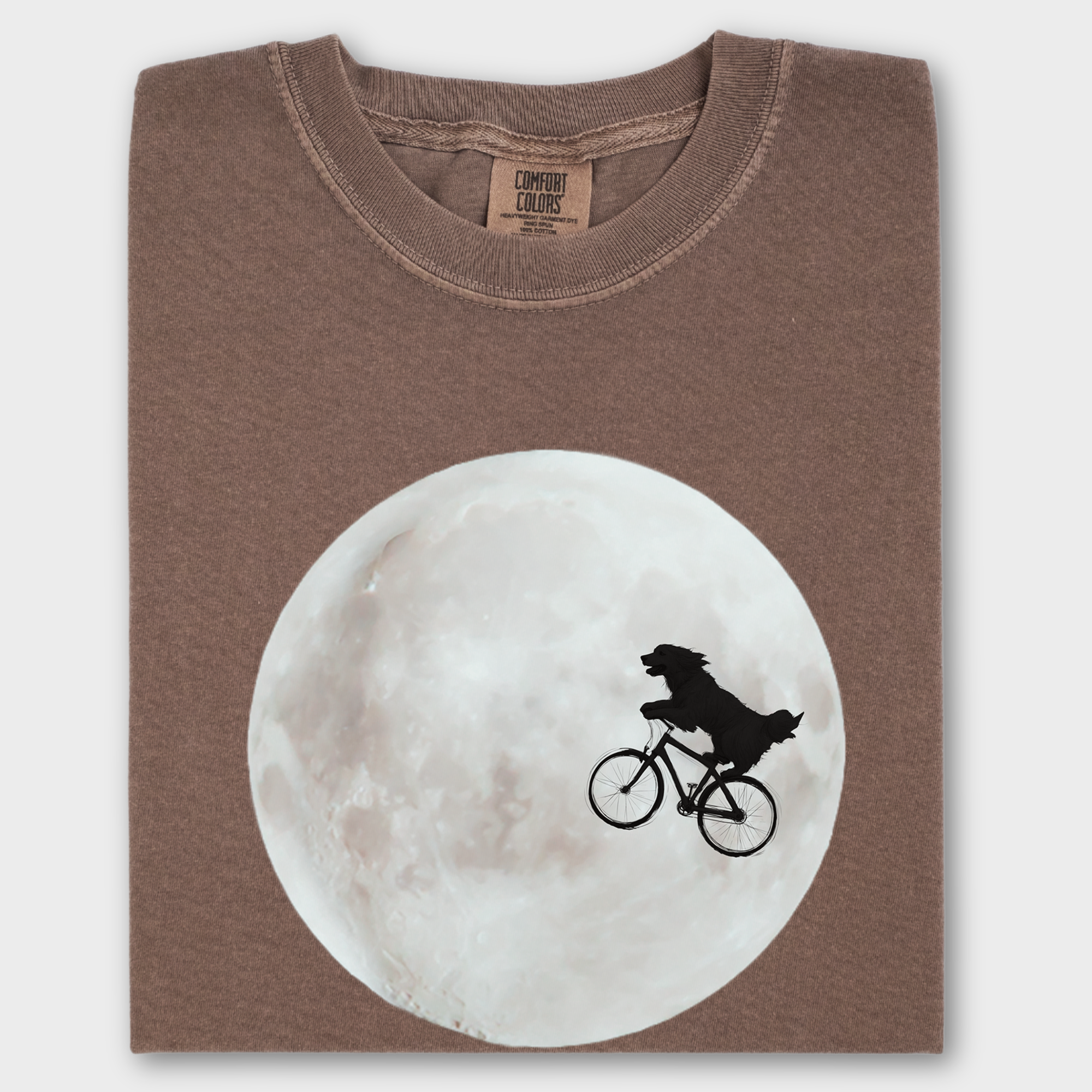 Retro Dog Phone Home Dog Minimalist Comfort Colors T-Shirt in Espresso-Fetch N Found