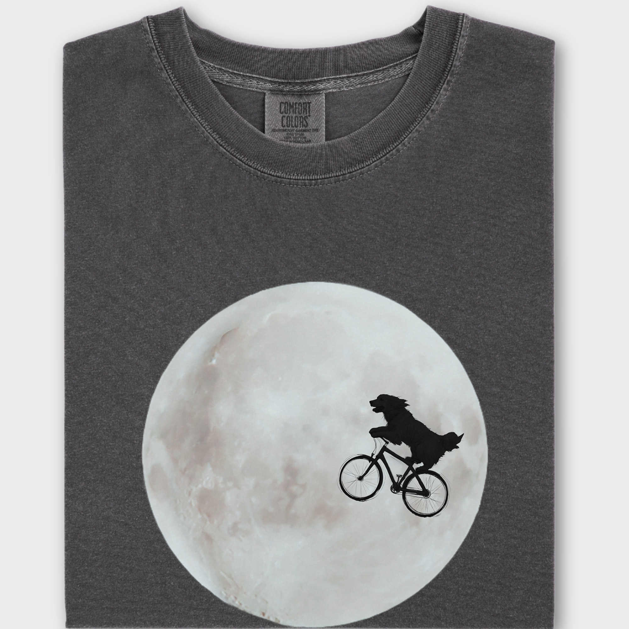 Retro Dog Phone Home Dog Minimalist Comfort Colors T-Shirt in Pepper-Fetch N Found