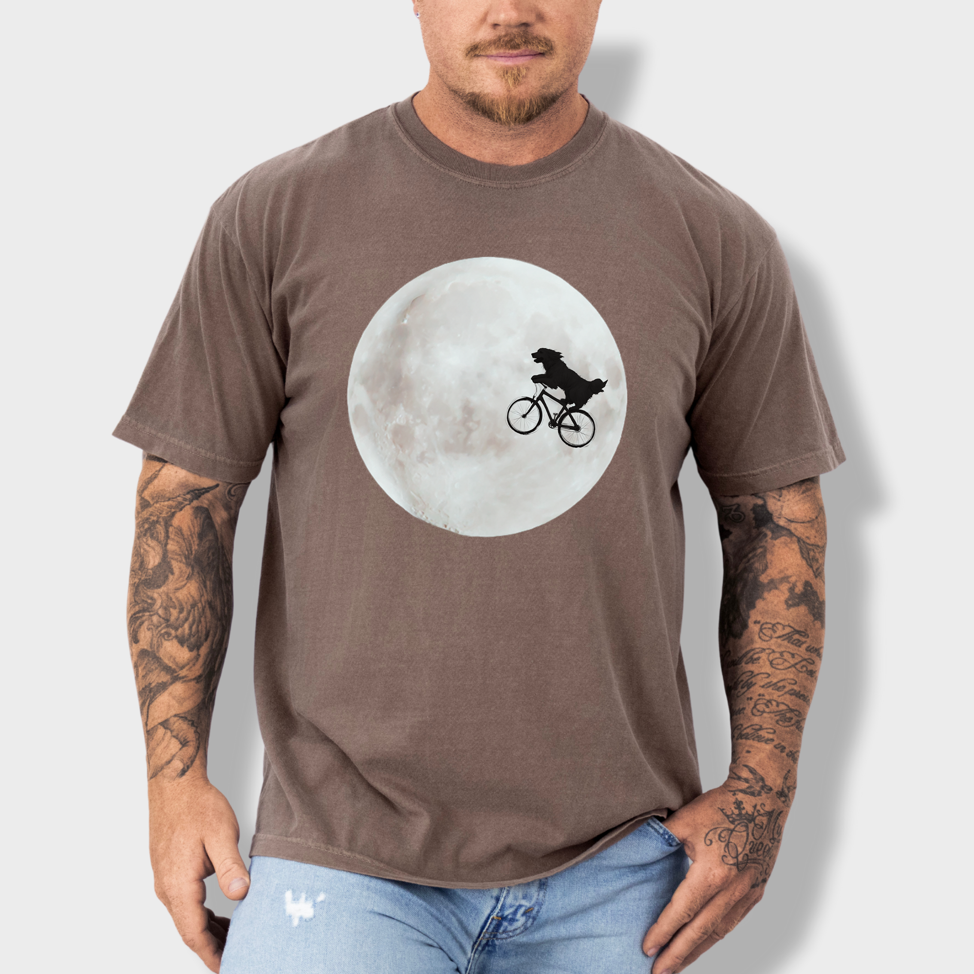 Retro Dog Phone Home Dog Minimalist Comfort Colors T-Shirt in Espresso-Fetch N Found