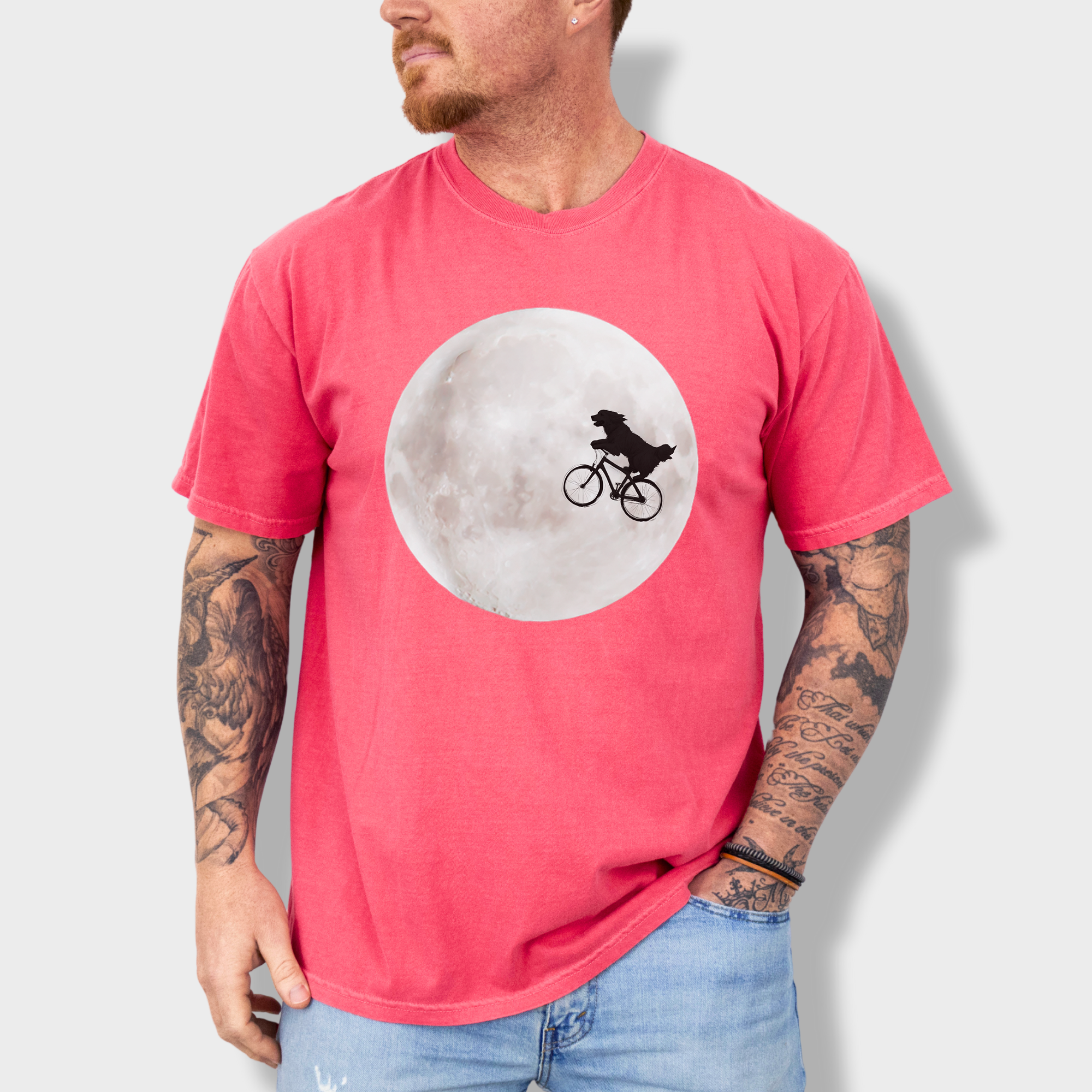 Retro Dog Phone Home Dog Minimalist Comfort Colors T-Shirt in Watermelon-Fetch N Found