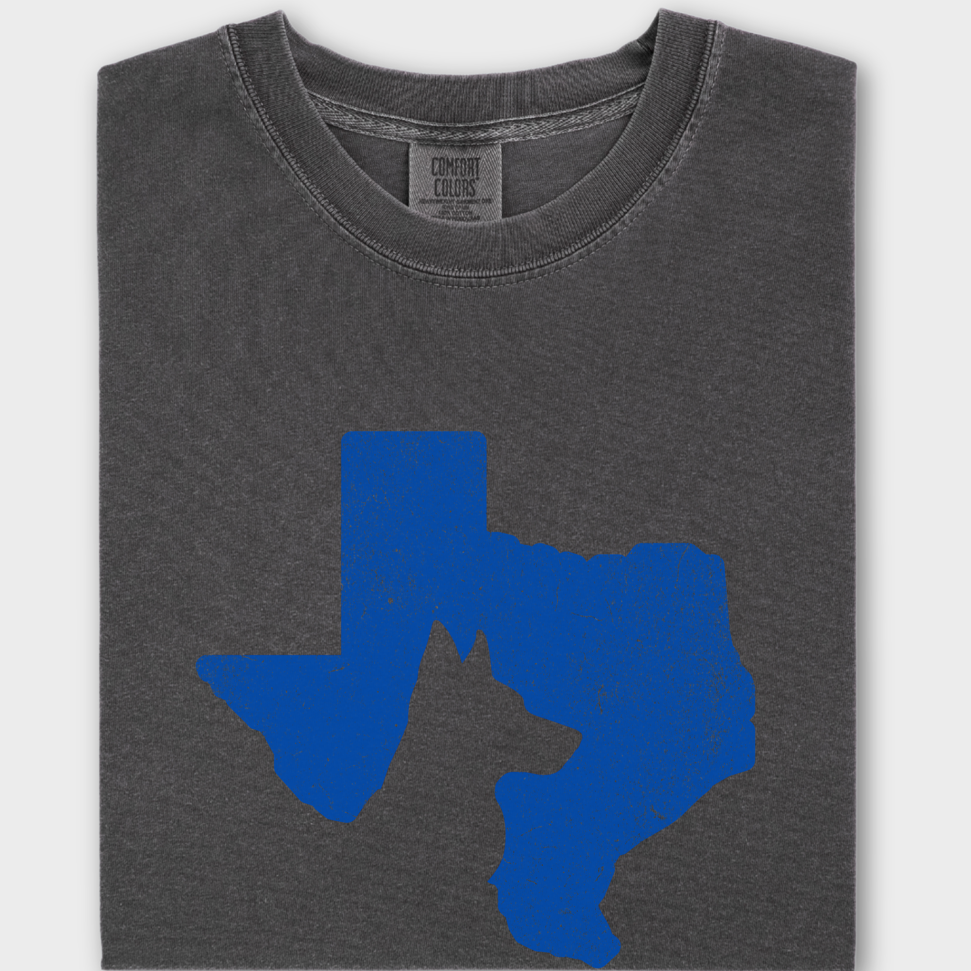 Minimalist Texas State Dog Lover Dog Graphic Comfort Colors T-Shirt in Pepper-T-Shirt-Pepper-Fetch N Found