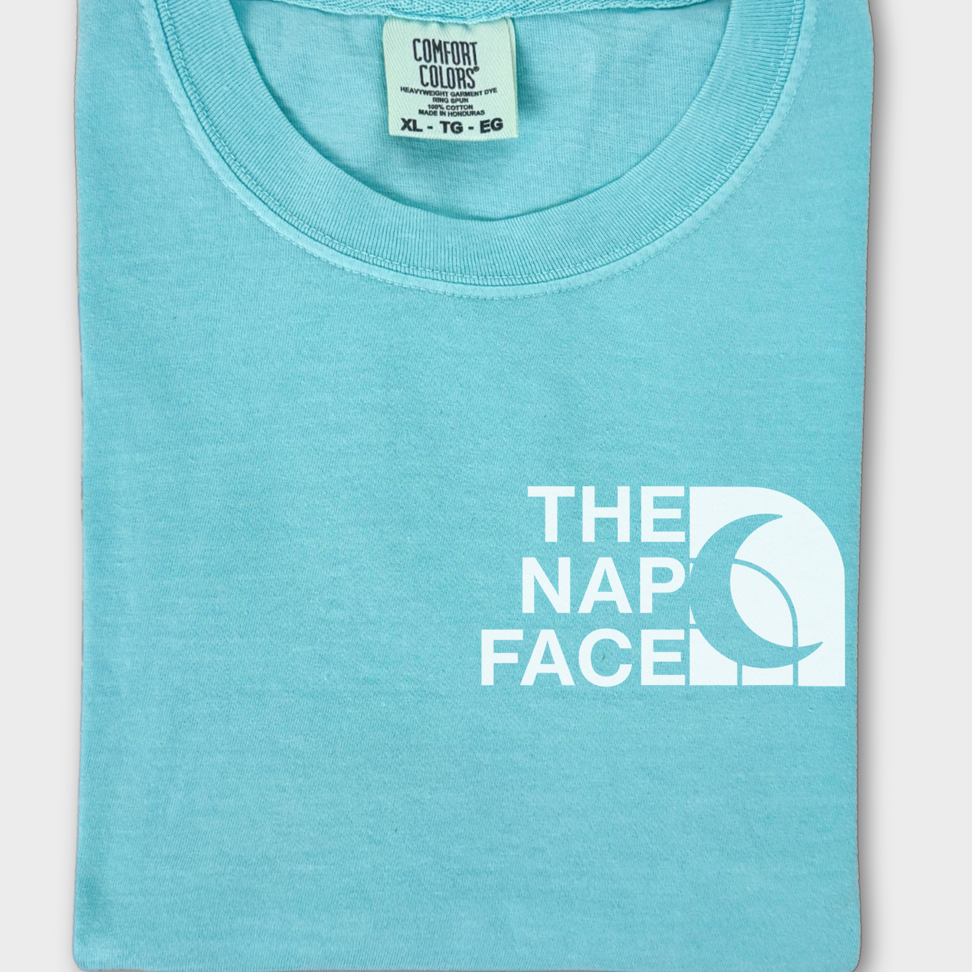 Modern The Nap Face Pet Text Comfort Colors T-Shirt in Chalky Mint-Fetch N Found
