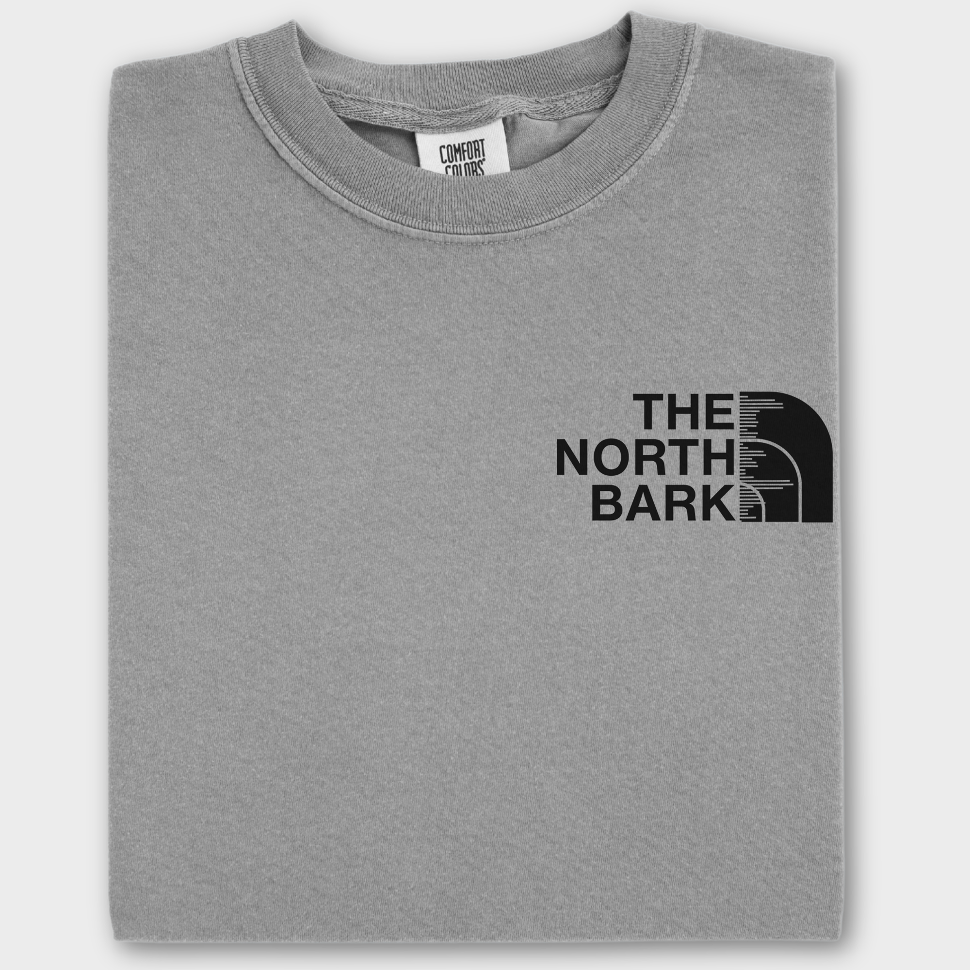 Artistic The North Bark Dog Graphic Comfort Colors T-Shirt in Grey-Fetch N Found