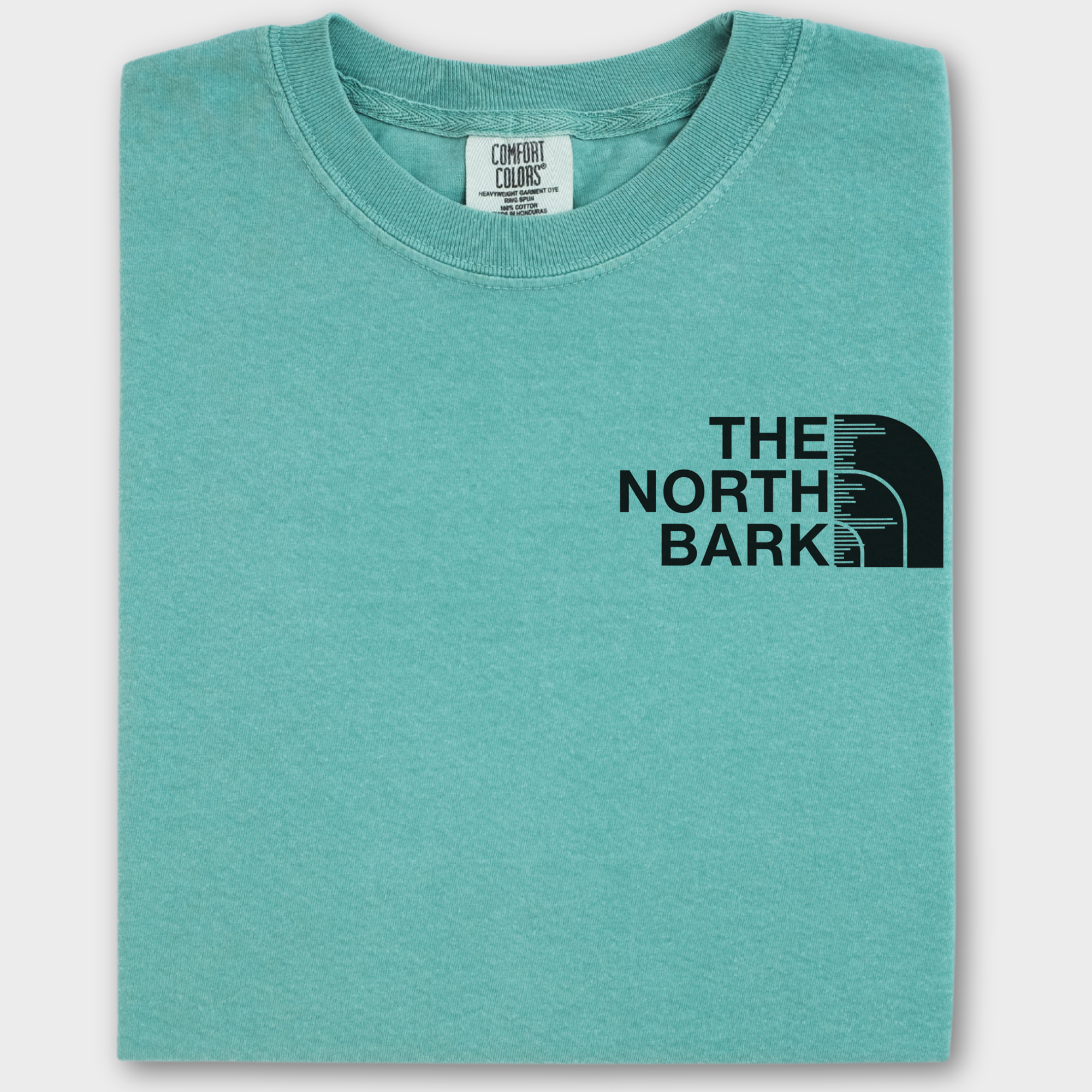 Artistic The North Bark Dog Graphic Comfort Colors T-Shirt in Seafoam-Fetch N Found