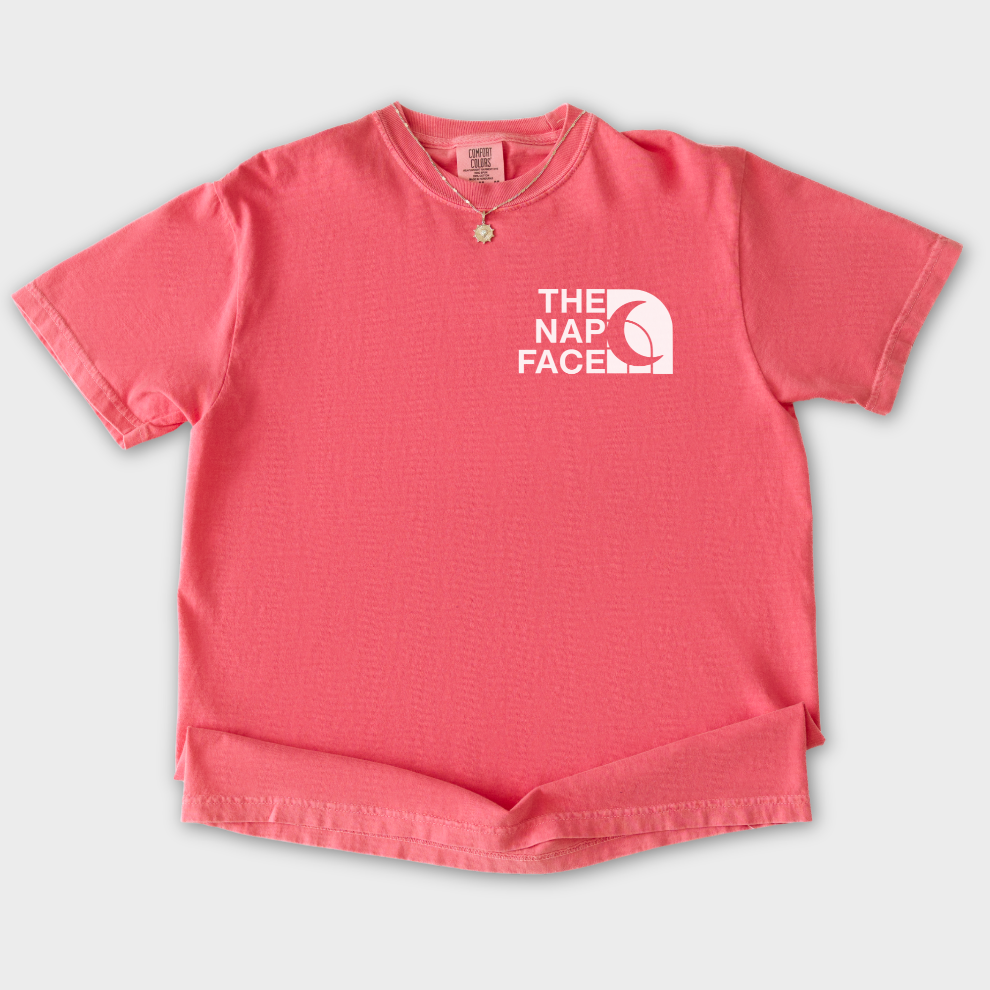 Modern The Nap Face Pet Text Comfort Colors T-Shirt in Watermelon