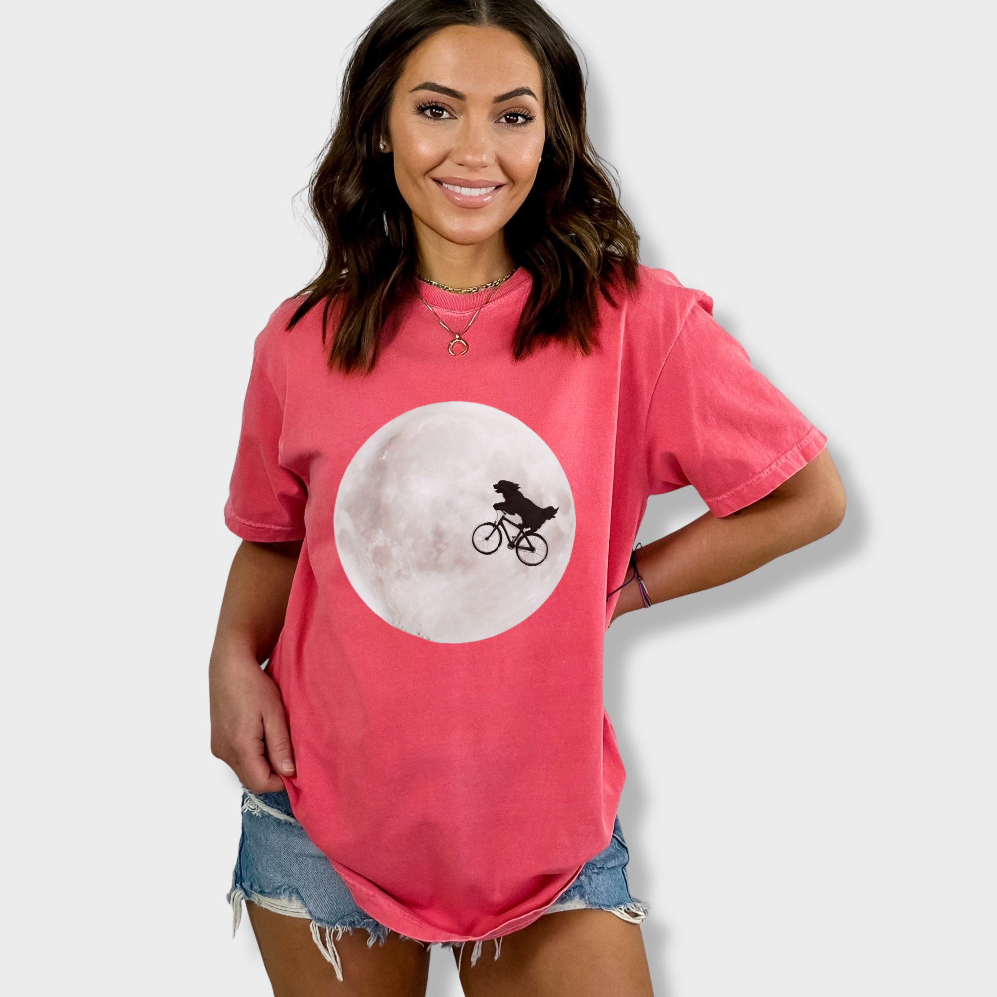 Retro Dog Phone Home Dog Minimalist Comfort Colors T-Shirt in Watermelon