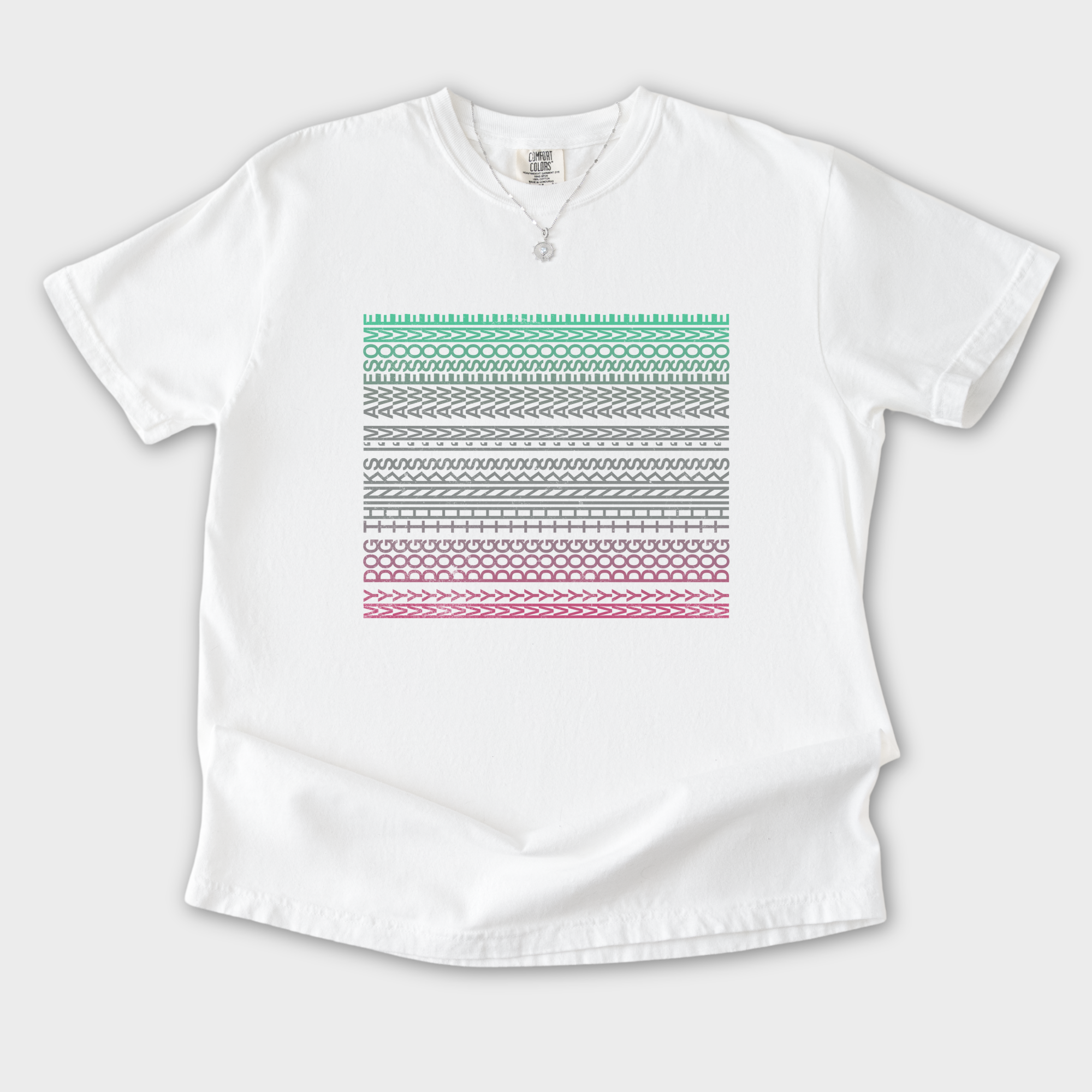 Pixelated My Dog Thinks Im Awesome Secret Message Dog Text Comfort Colors T-Shirt in White-T-Shirt-White-S-Fetch N Found