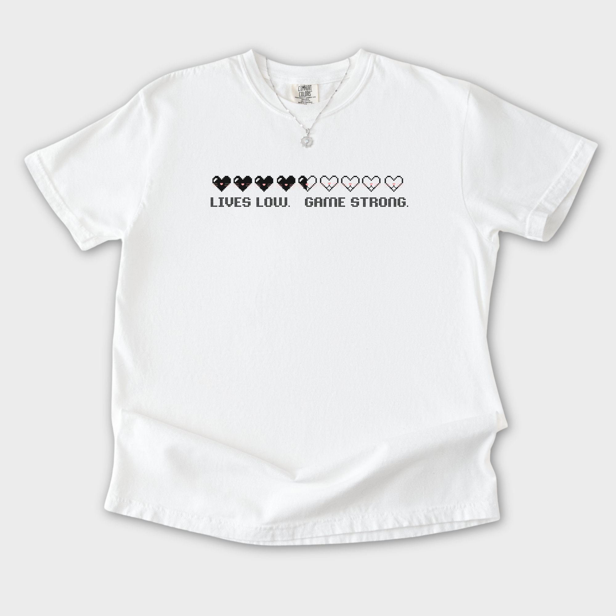 Vintage Nine Lives Low Cat Minimalist Comfort Colors T-Shirt in White
