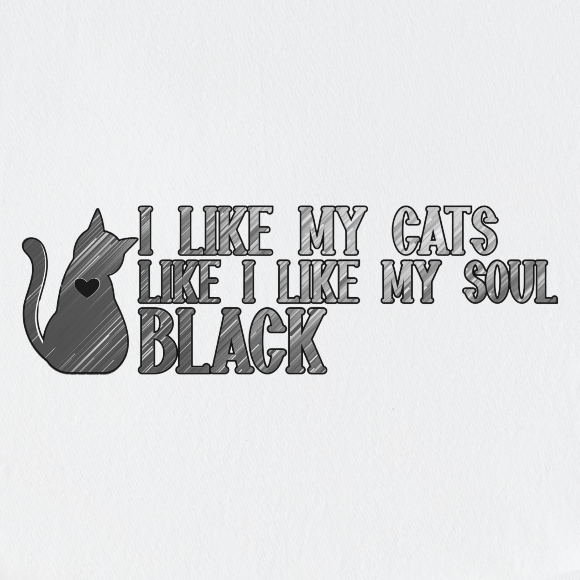 Retro I like my pets like I like my soul Cat Text Comfort Colors T-Shirt in White