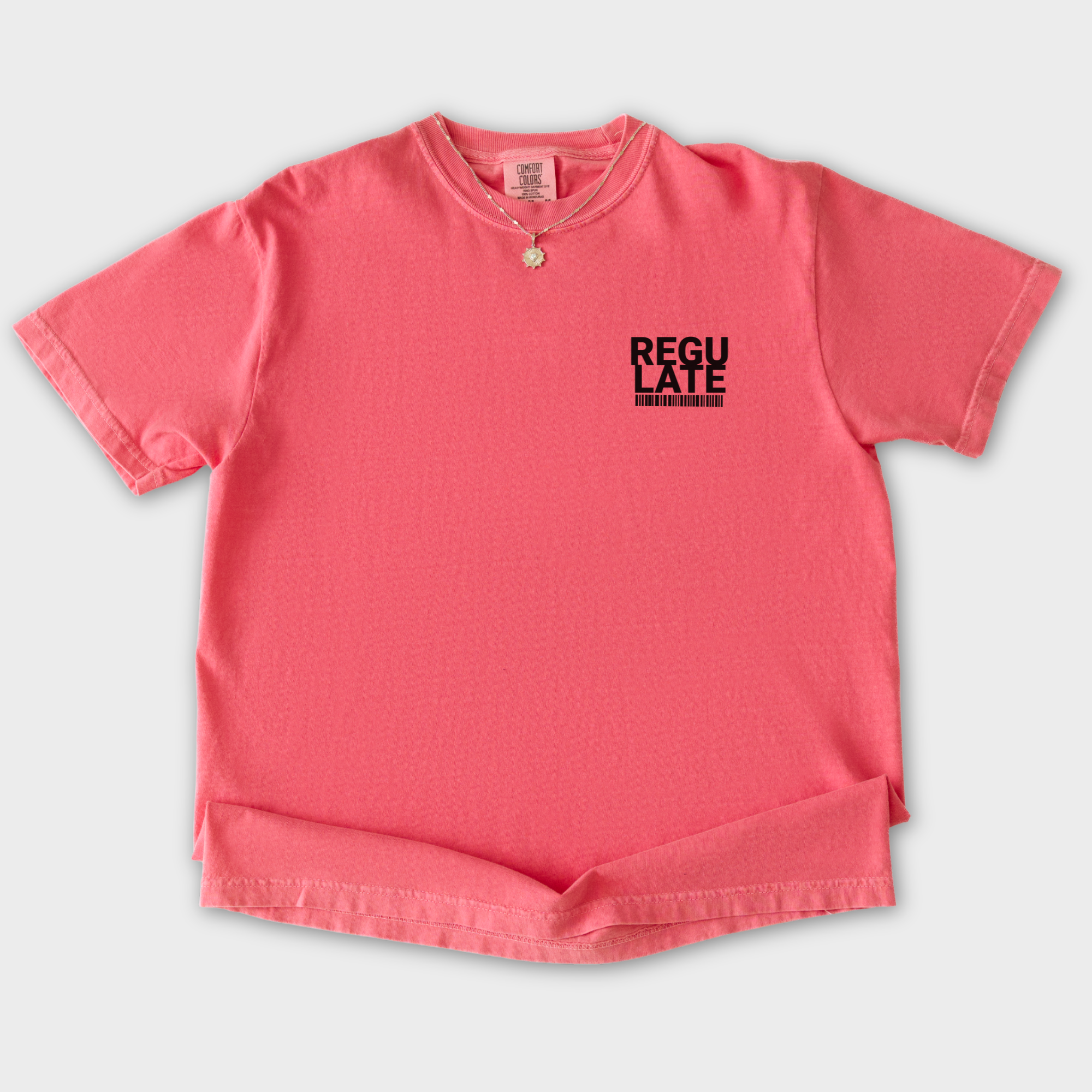 Comfort Colors® Dog unisex tee for men and women featuring Vintage, G-Funk Dog Era Presented by Fetch N Found Records Watermelon graphic T-Shirt made of 100% cotton by Fetch N Found - Watermelon Flat Lay Front