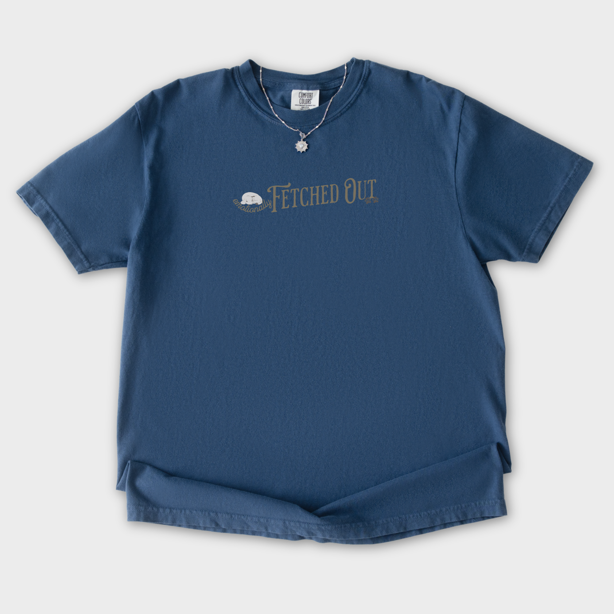 emotionally-fetched-out-t-shirt-in-midnight - Midnight Flat Lay Front