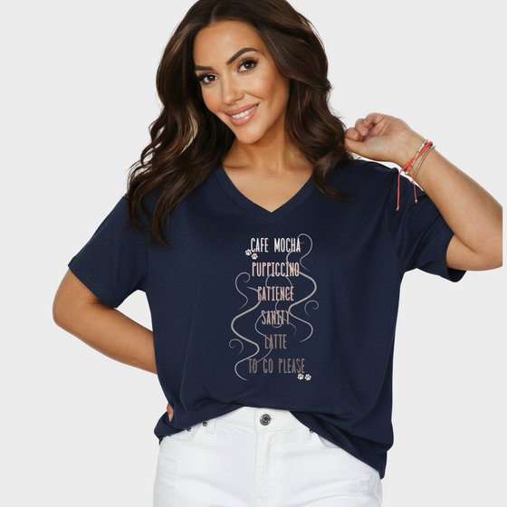 Bella+Canvas Cafe Mocha Sanity Latte Dog Parent Tee - (Navy)