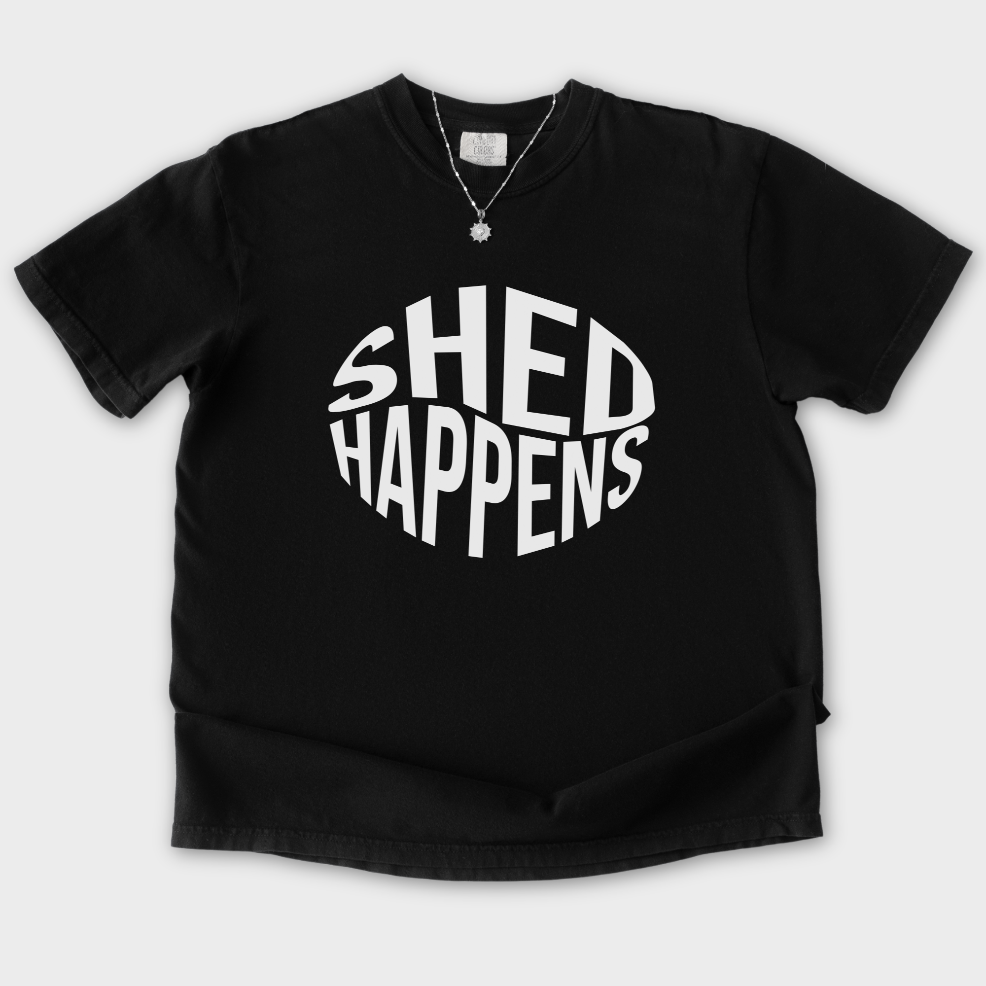 Comfort Colors® Dog unisex tee for men and women featuring Text, Test Printify T-Shirt Black graphic T-Shirt made of 100% cotton by Fetch N Found - Black Flat Lay Front