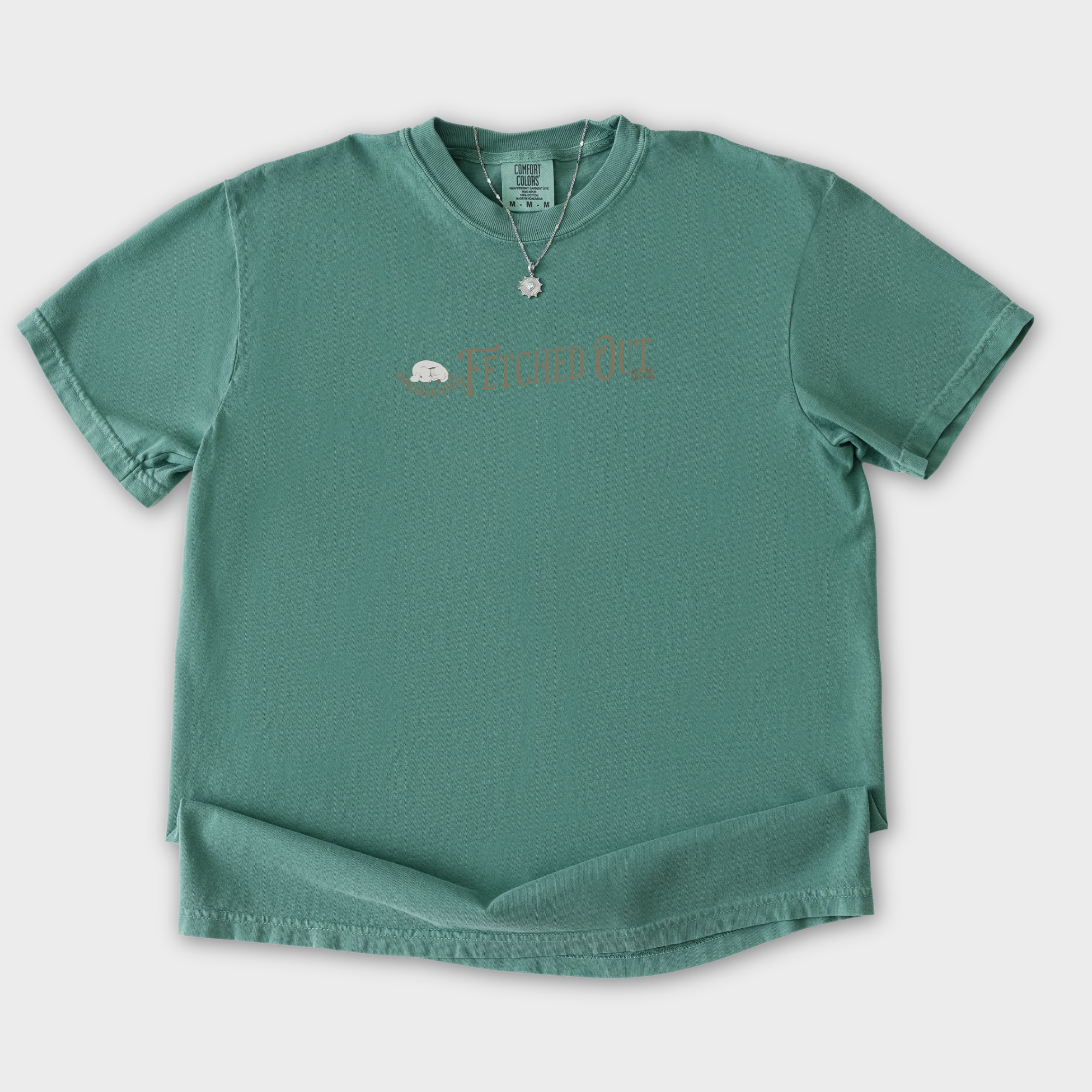 emotionally-fetched-out-t-shirt-in-light-green - Light Green Flat Lay Front