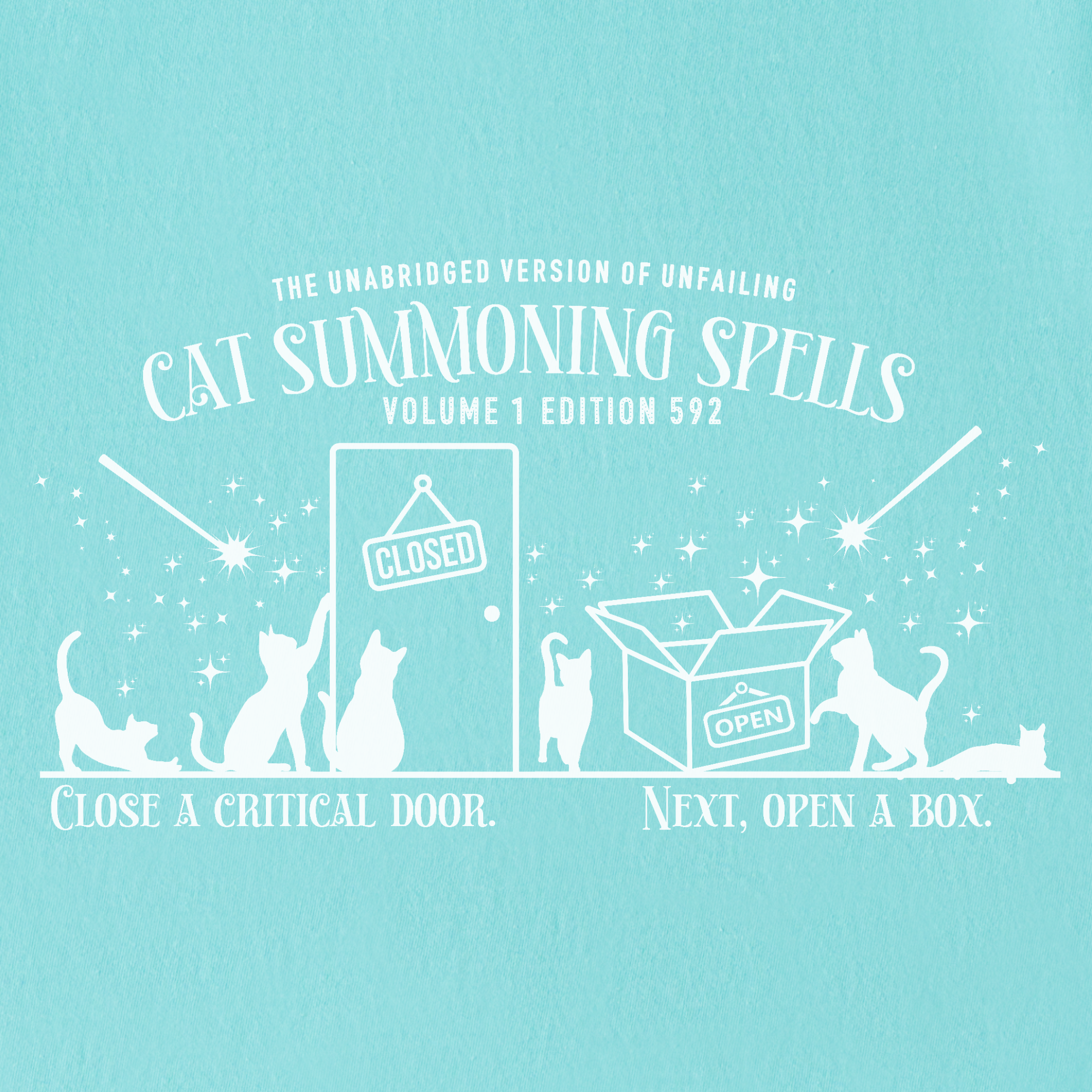 cat-summoning-spells-t-shirt-in-chalky-mint - Chalky Mint Full Graphic