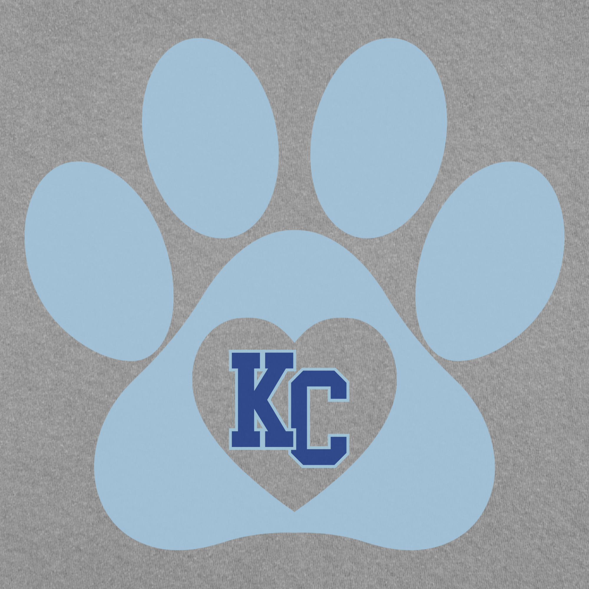 vintage-kc-paw-print-pet-graphic-comfort-colors-t-shirt-in-grey - Grey Full Graphic