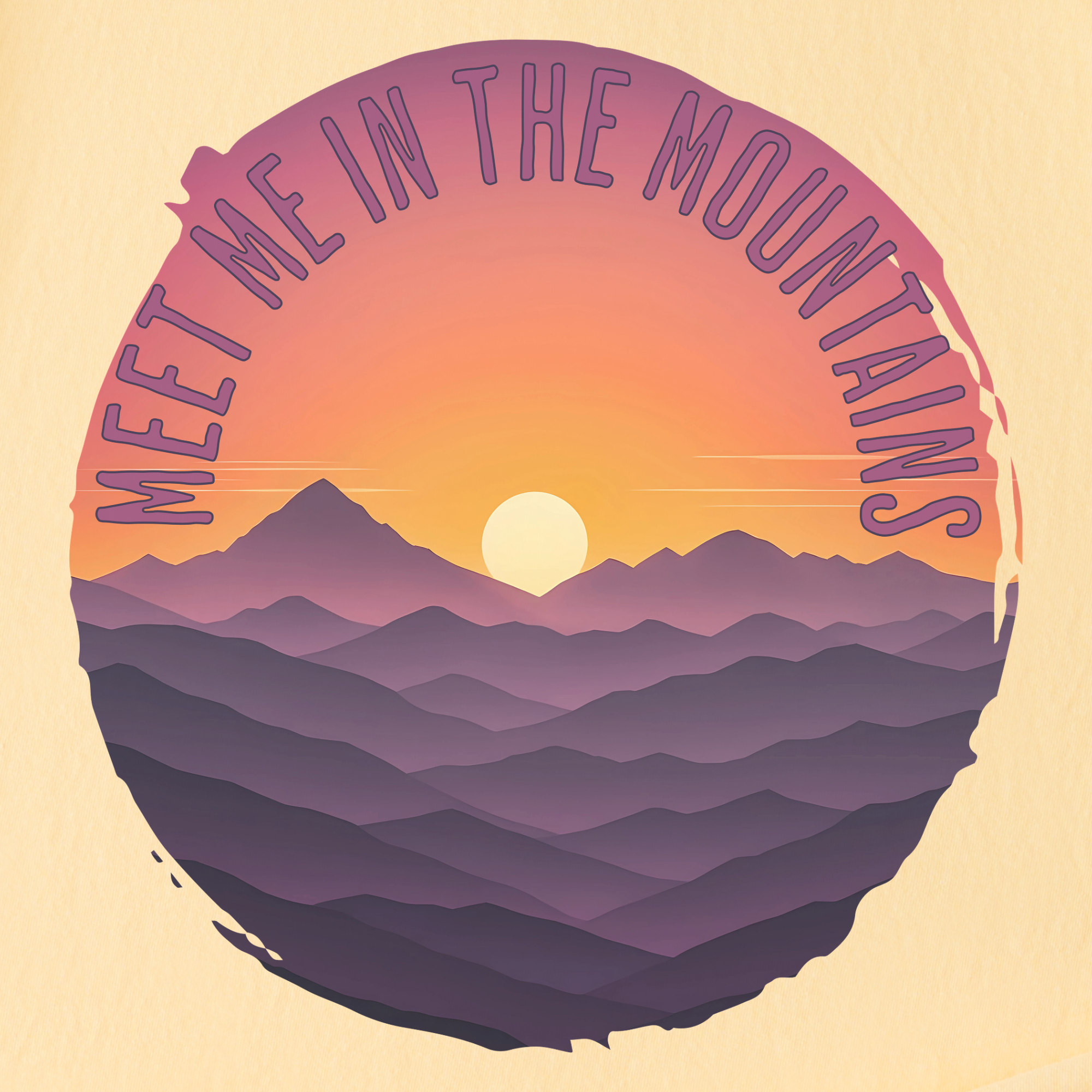 artistic-meet-me-in-the-mountains-version-ii-pet-graphic-comfort-colors-t-shirt-in-butter - Butter Full Graphic