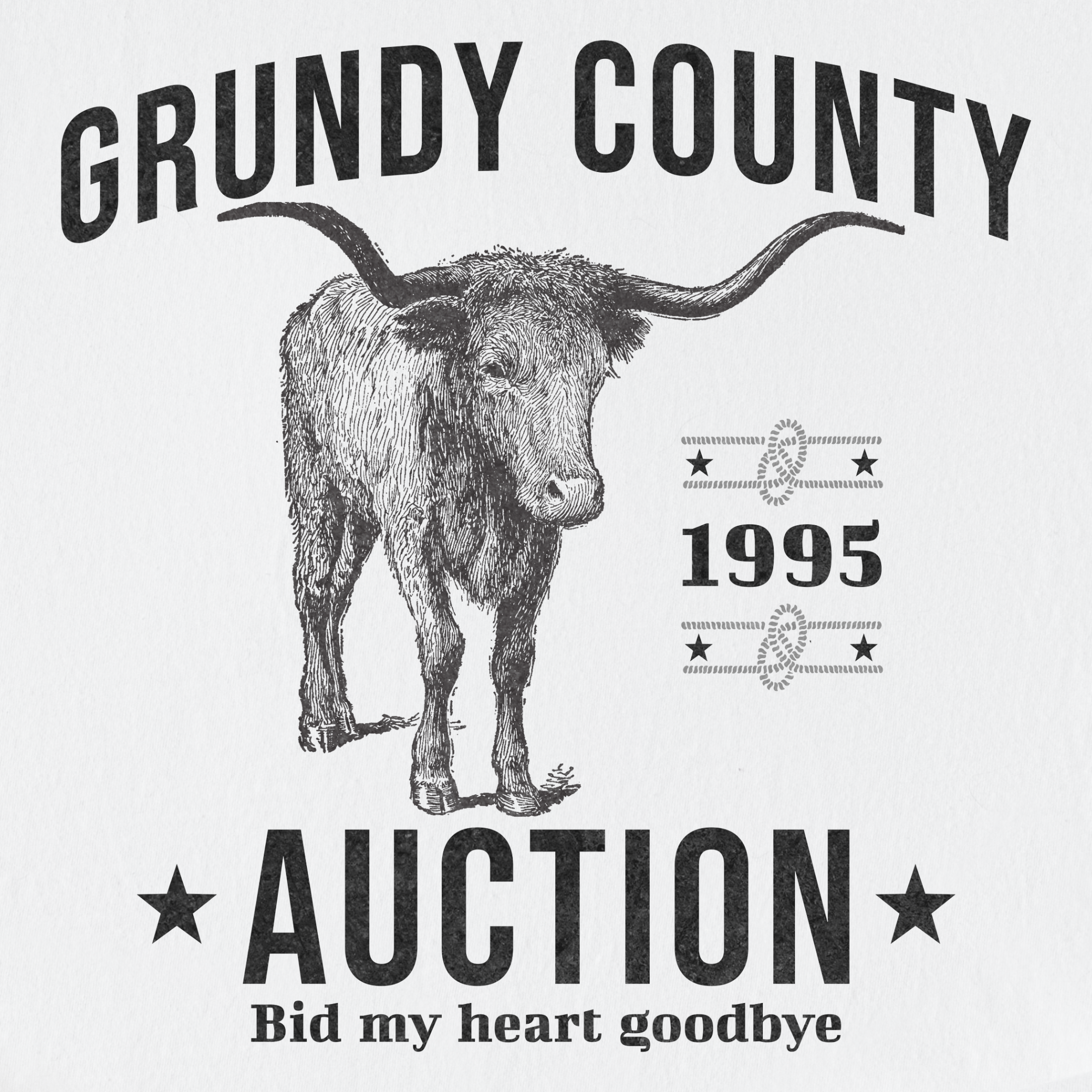 western-grundy-county-auction-animal-line-art-comfort-colors-t-shirt-in-white - White Full Graphic