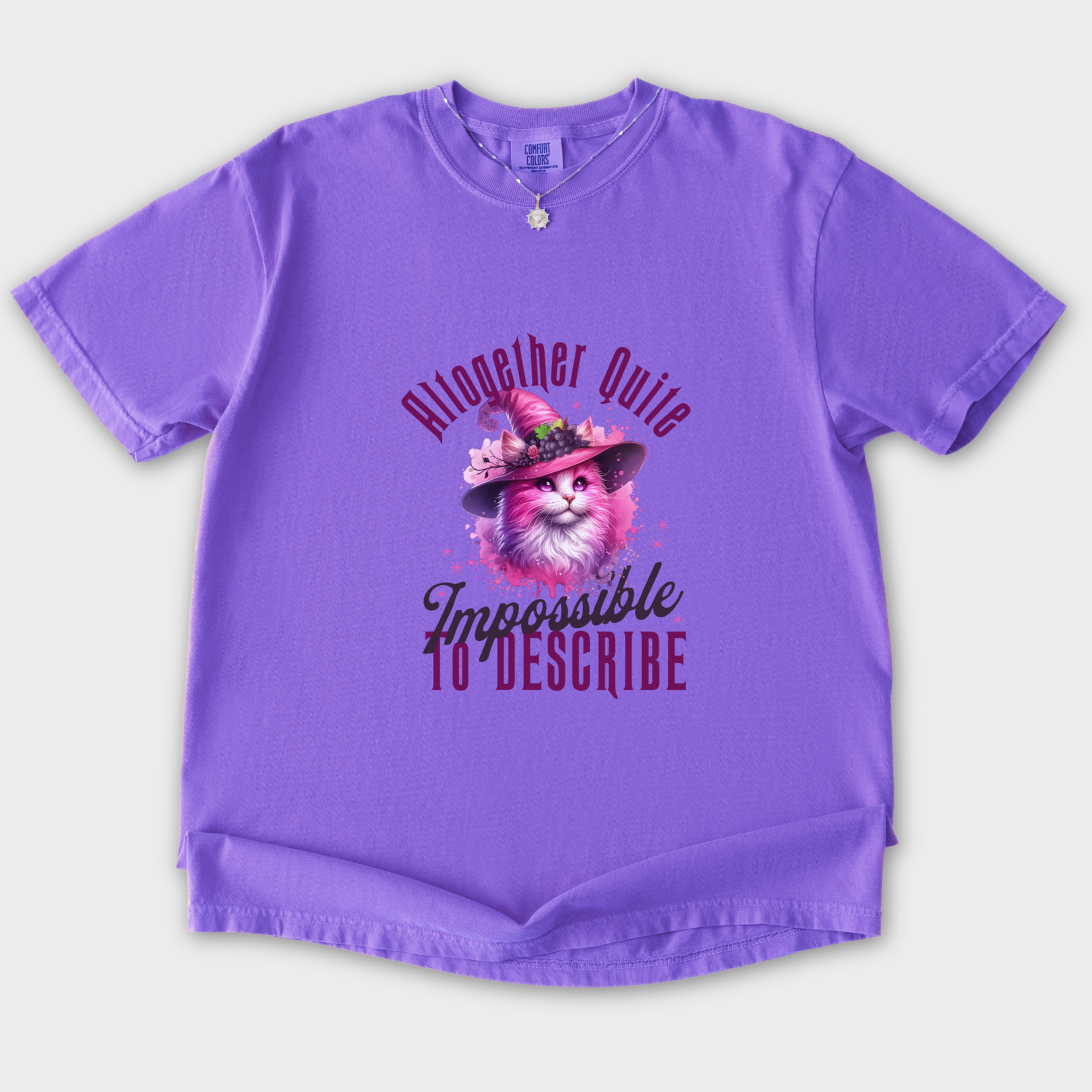 pink-wicked-impossible-to-describe-t-shirt-1-in-violet - Violet Flat Lay Front