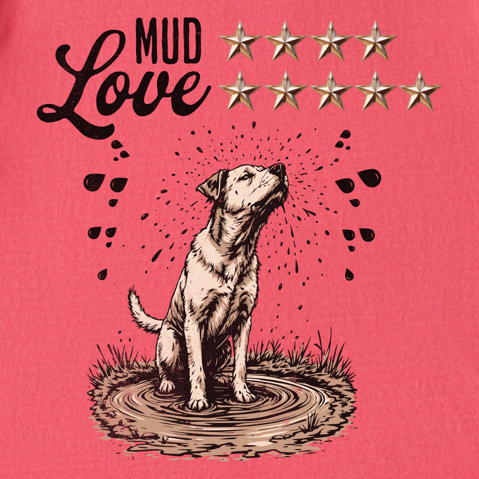 mud-4-stars-love-5-stars-tshirt-in-watermelon - Watermelon Full Graphic