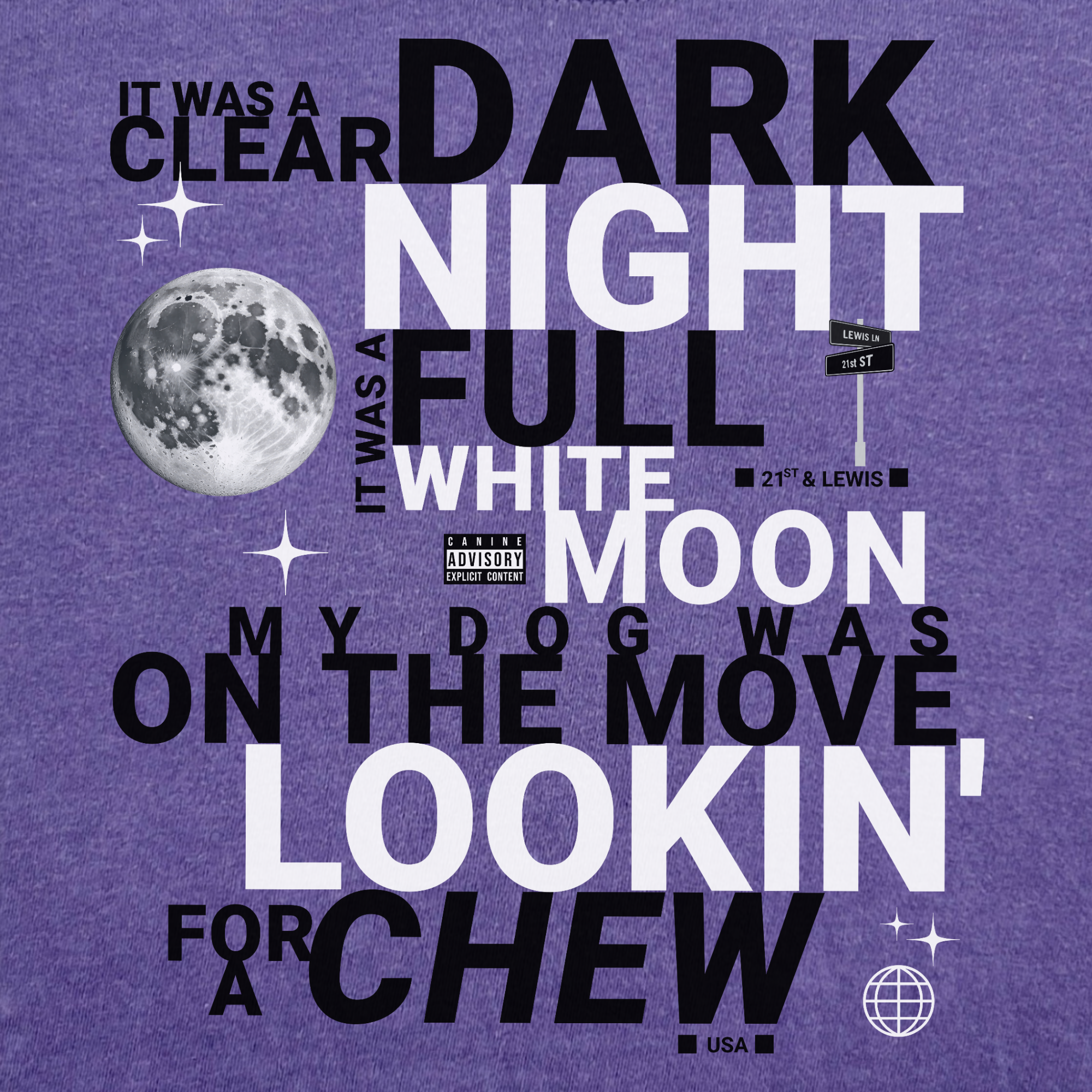 Comfort Colors® Dog unisex tee for men and women featuring Vintage, G-Funk Dog Era Presented by Fetch N Found Records Grape graphic T-Shirt made of 100% cotton by Fetch N Found - Grape Full Graphic