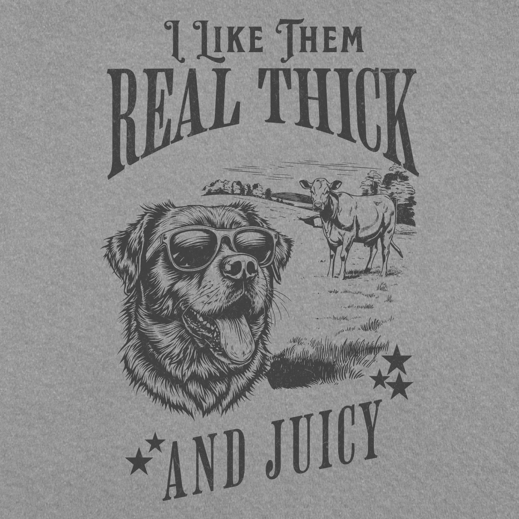 real-thick-and-juicy-t-shirt-in-grey - Grey Full Graphic