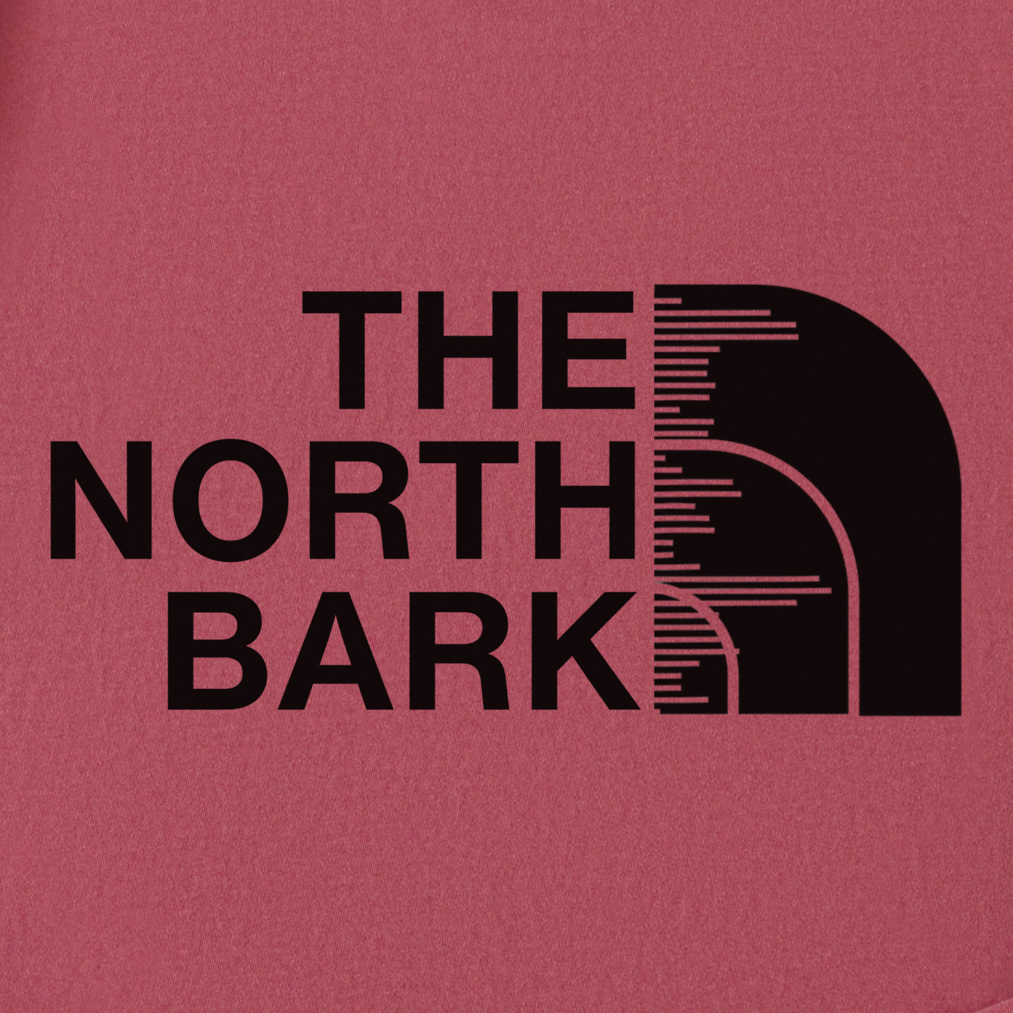 artistic-the-north-bark-dog-graphic-comfort-colors-t-shirt-in-crimson - Crimson Full Graphic