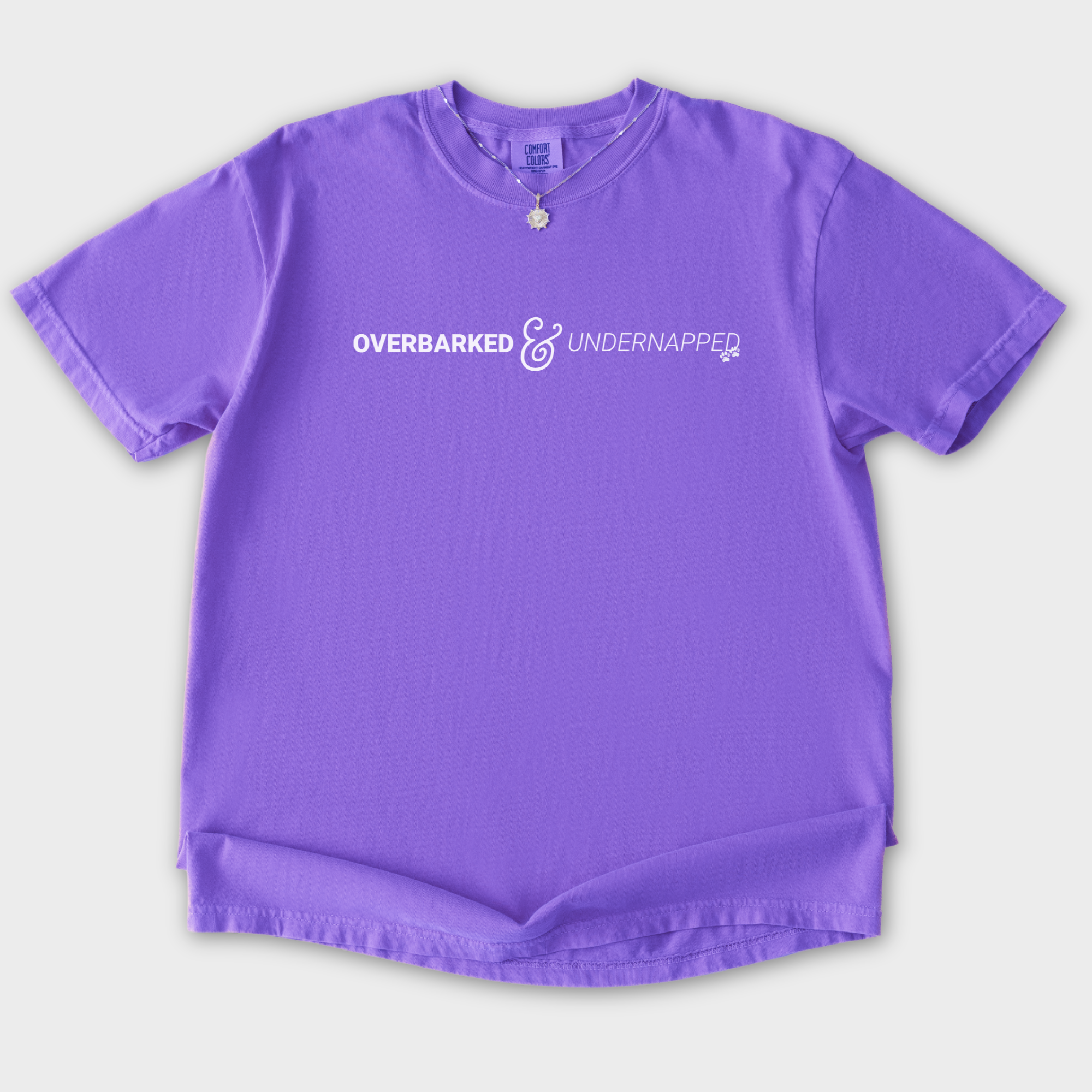 overbarked-undernapped-t-shirt-in-violet - Violet Flat Lay Front
