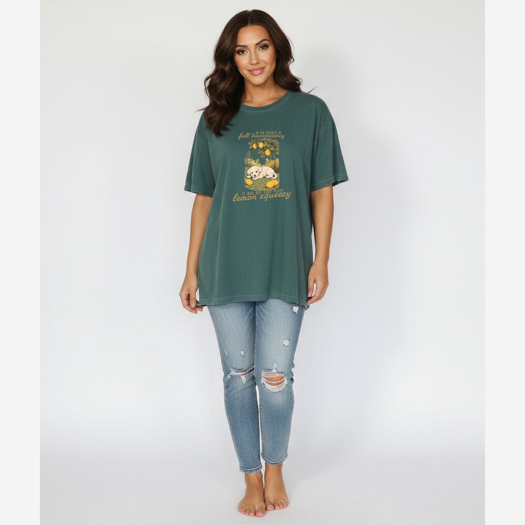 vintage-not-so-easy-lemon-squeezy-dog-dog-graphic-comfort-colors-t-shirt-in-blue-spruce - Blue Spruce Female