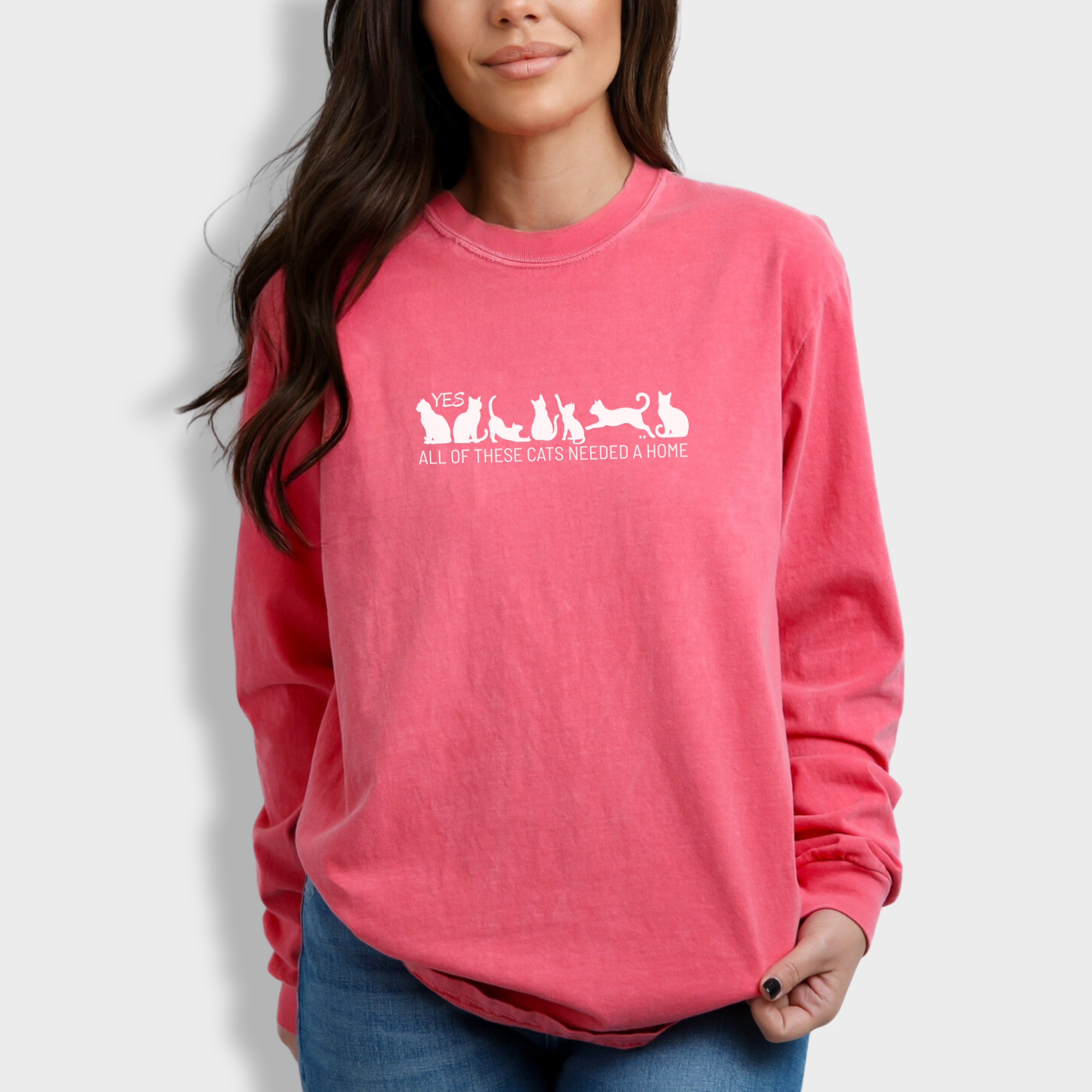 fetch-n-found  unisex tee for men and women featuring , Yes all of these cats needed a home Watermelon graphic T-Shirt made of 100% cotton - Watermelon Model 2