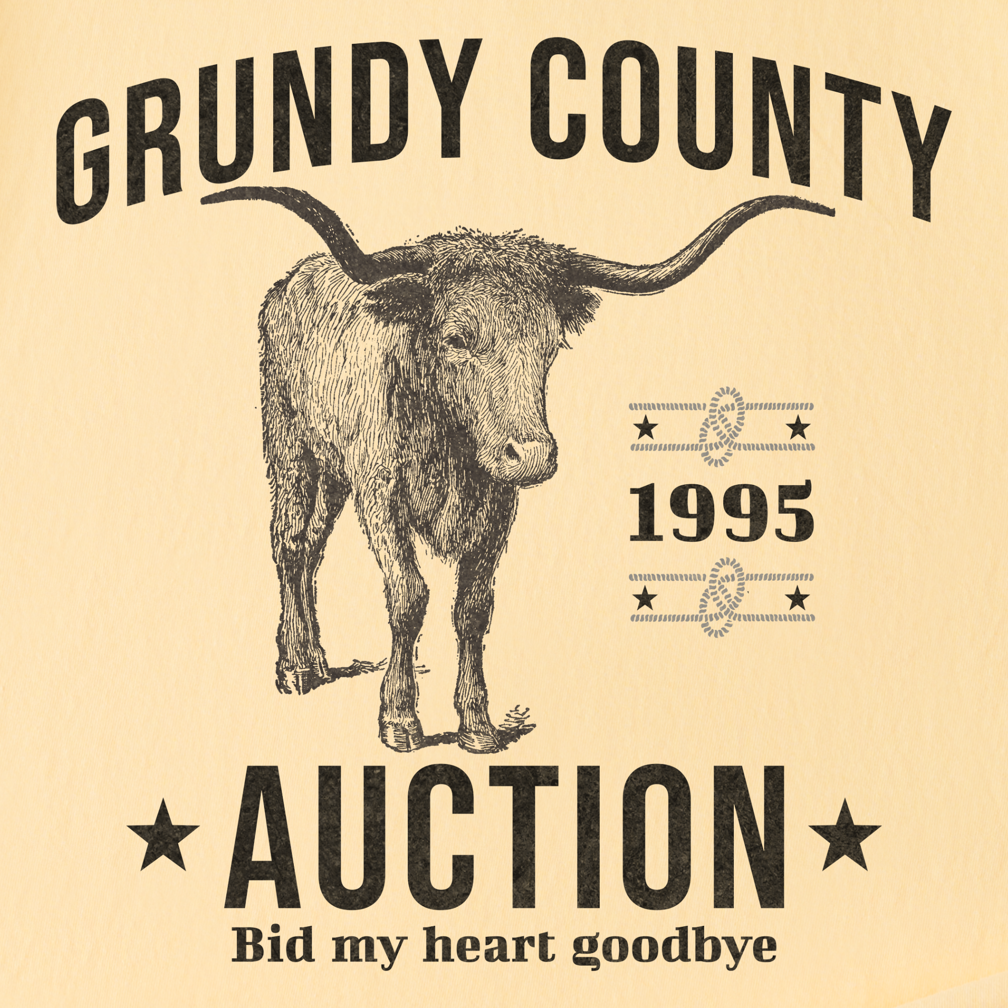 western-grundy-county-auction-animal-line-art-comfort-colors-t-shirt-in-butter - Butter Full Graphic