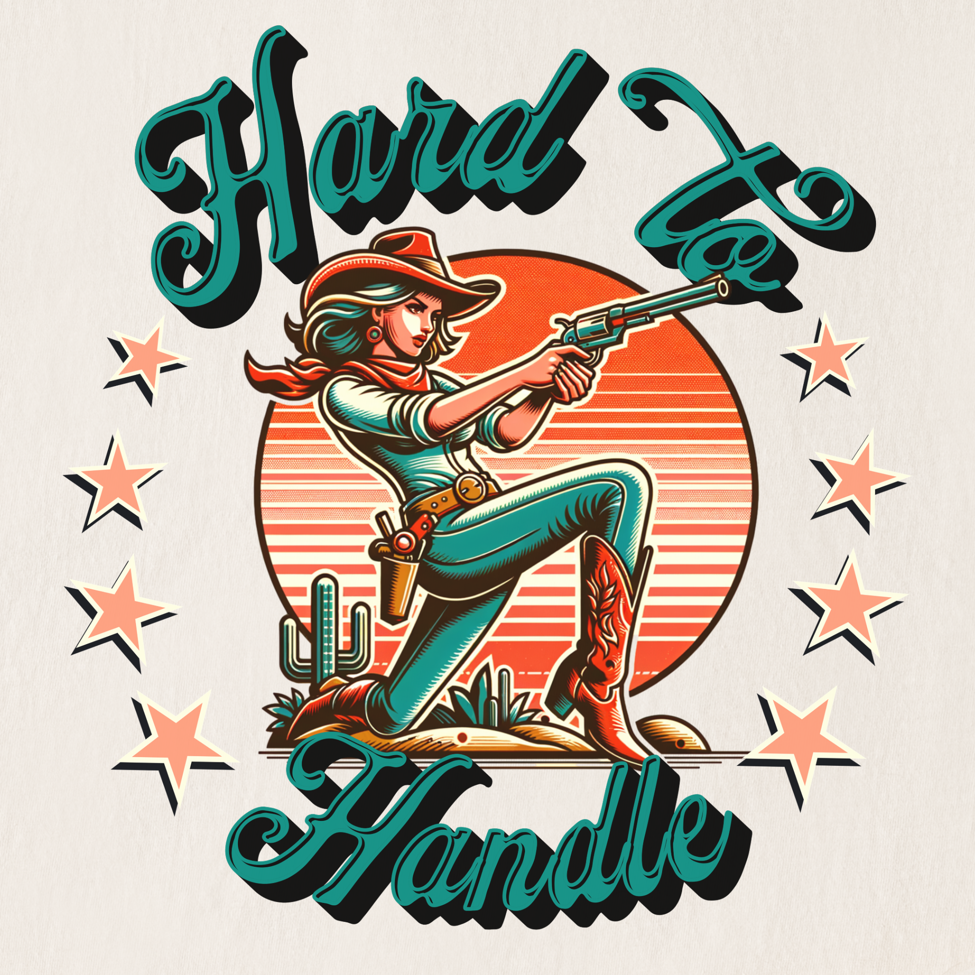 western-hard-to-handle-animal-graphic-comfort-colors-t-shirt-in-ivory - Ivory Full Graphic
