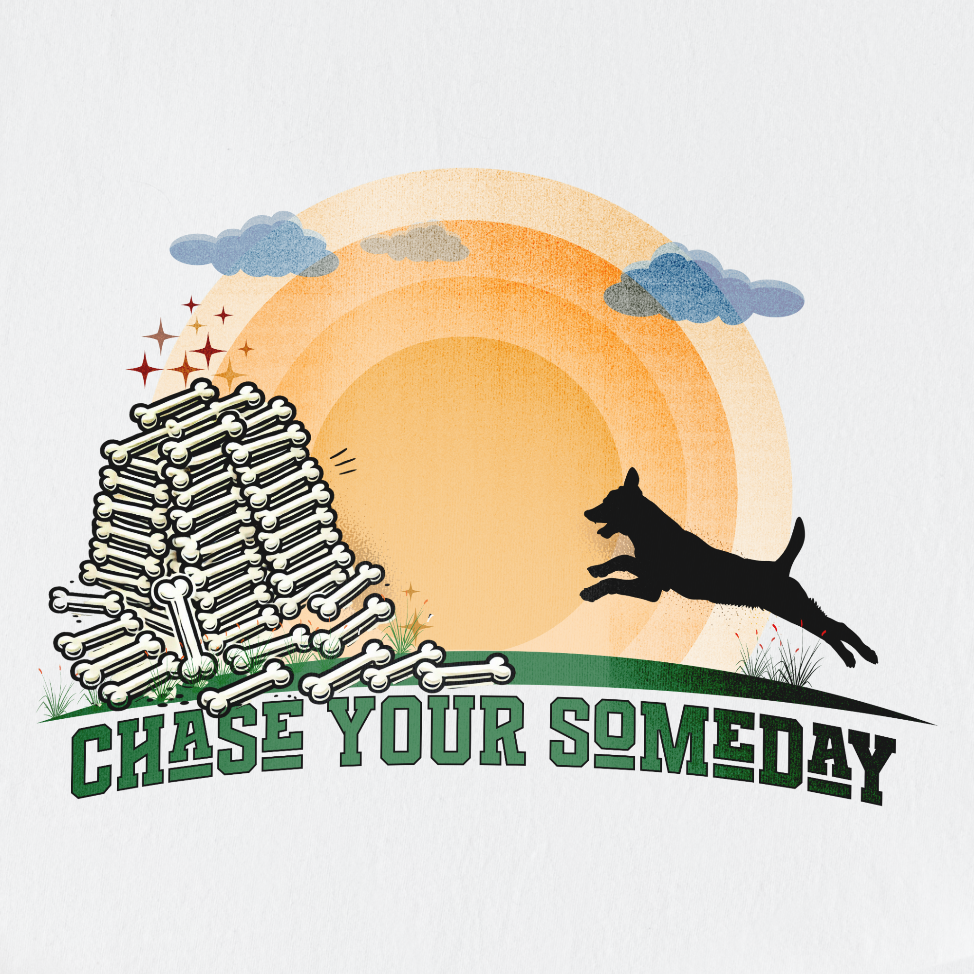 chase-your-someday-t-shirt-in-white - White Full Graphic