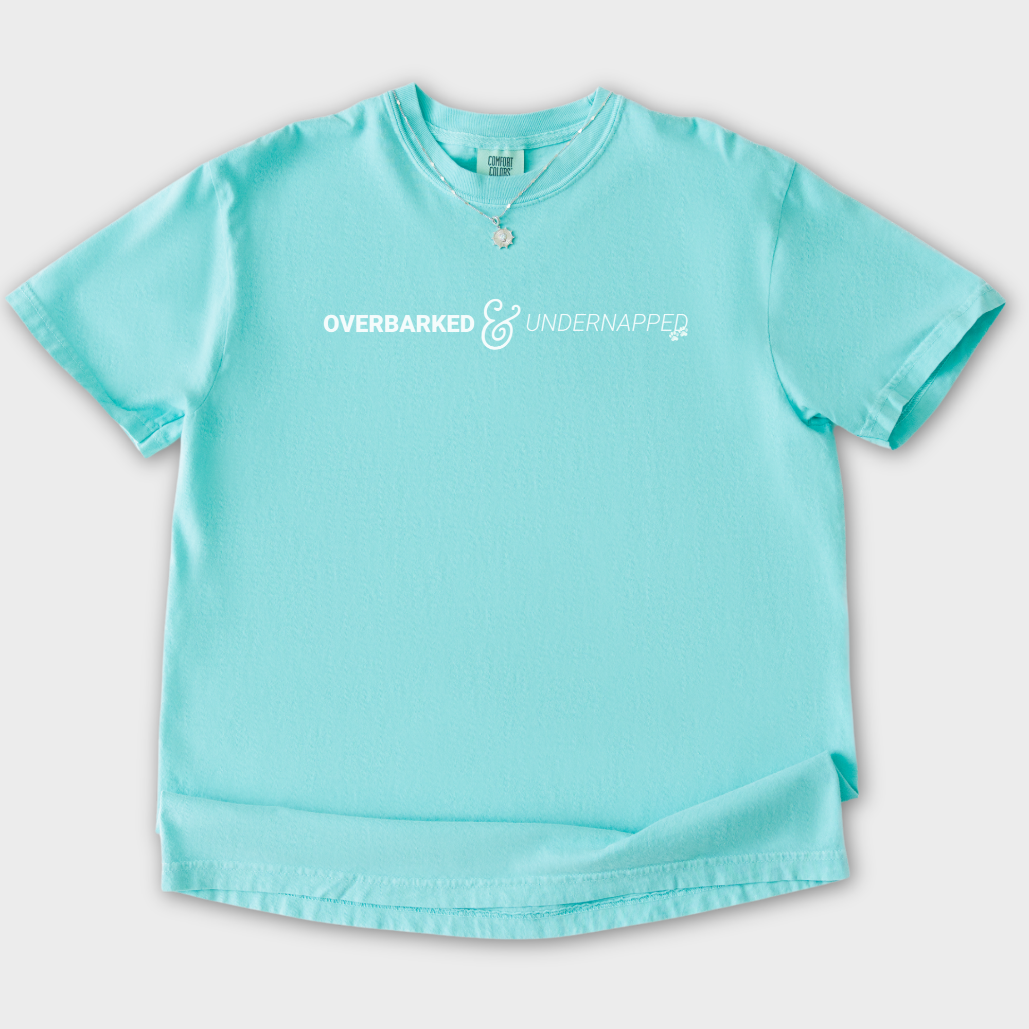overbarked-undernapped-t-shirt-in-chalky-mint - Chalky Mint Flat Lay Front