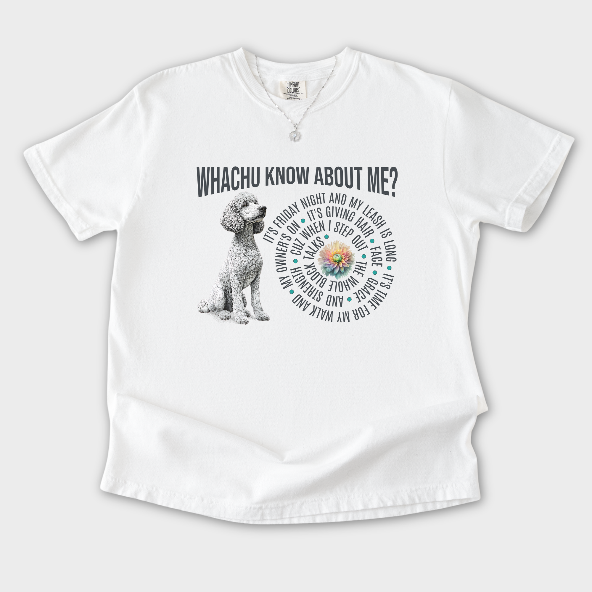 glorilla-inspired-whatchu-know-about-me-t-shirt-in-white - White Flat Lay Front