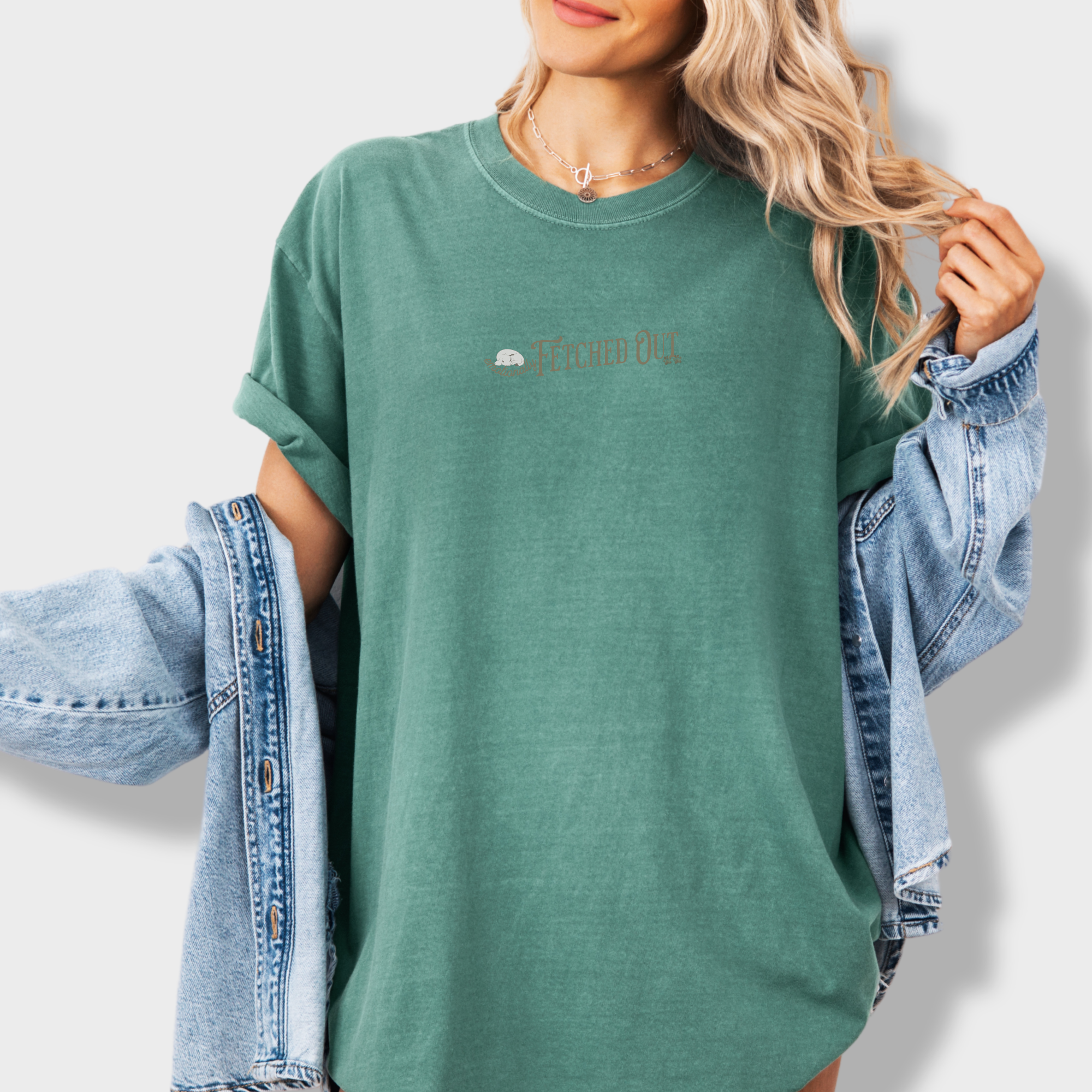 emotionally-fetched-out-t-shirt-in-light-green - Light Green Lifestyle Female Model