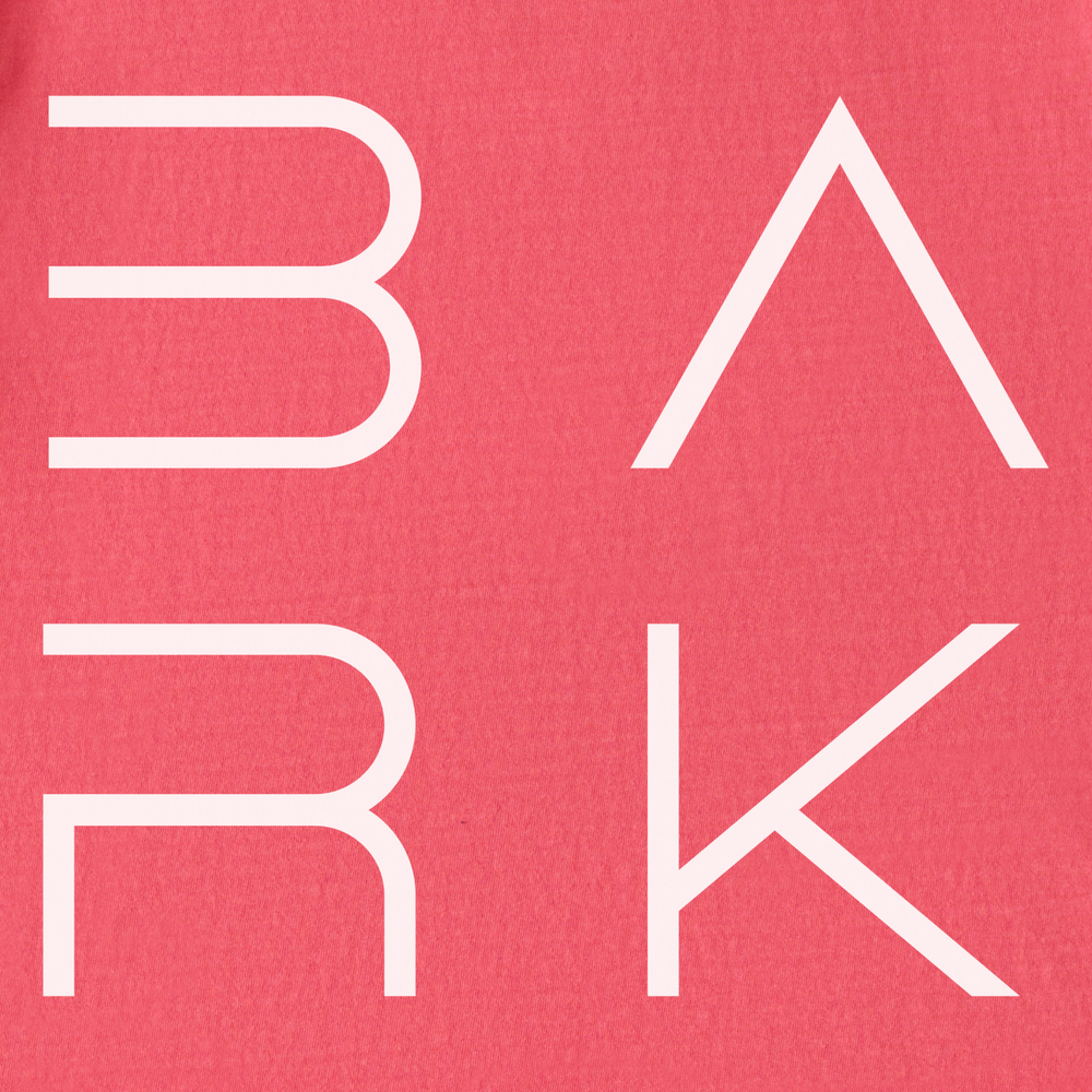 minimalist-bark-modern-text-design-dog-text-comfort-colors-t-shirt-in-watermelon - Watermelon Full Graphic